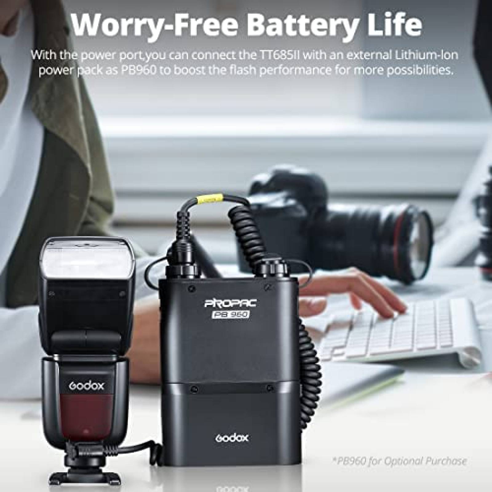 Kit Flash Godox TT685II-S + accesorios para Sony -Negro