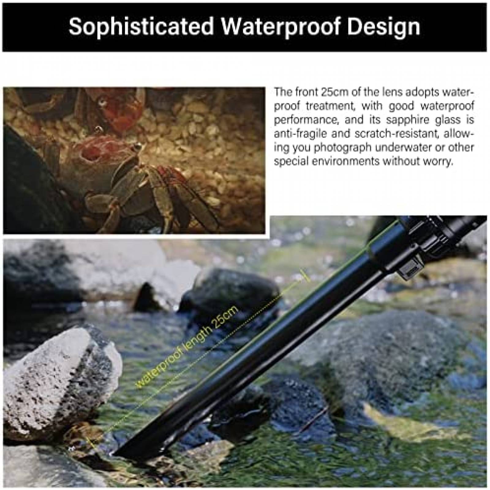 Lente De Sonda Macro AstrHori 28mm F13 2X Camaras -Negro