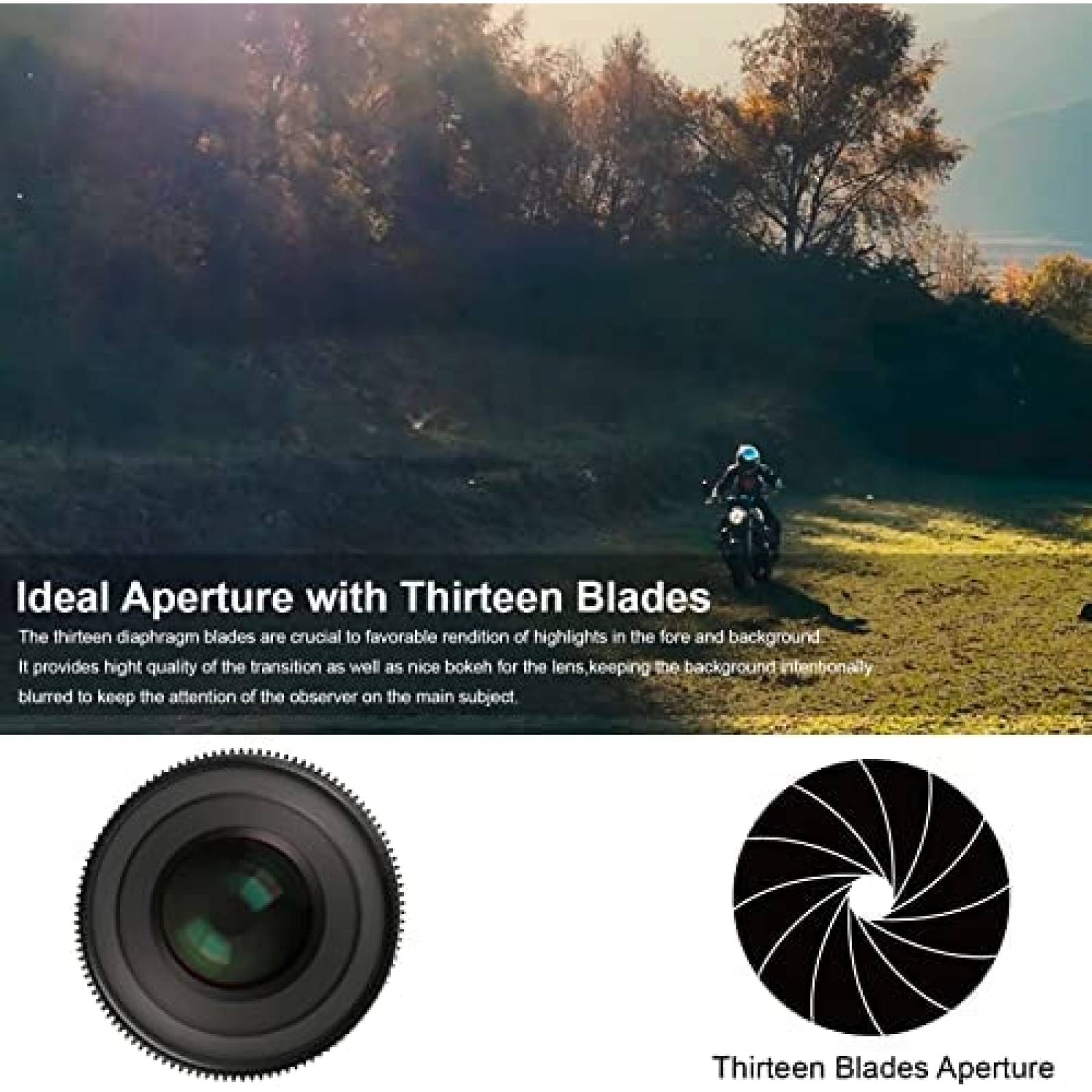 Lente de Camara MEKE 100mm Compatible con C200 C300 II