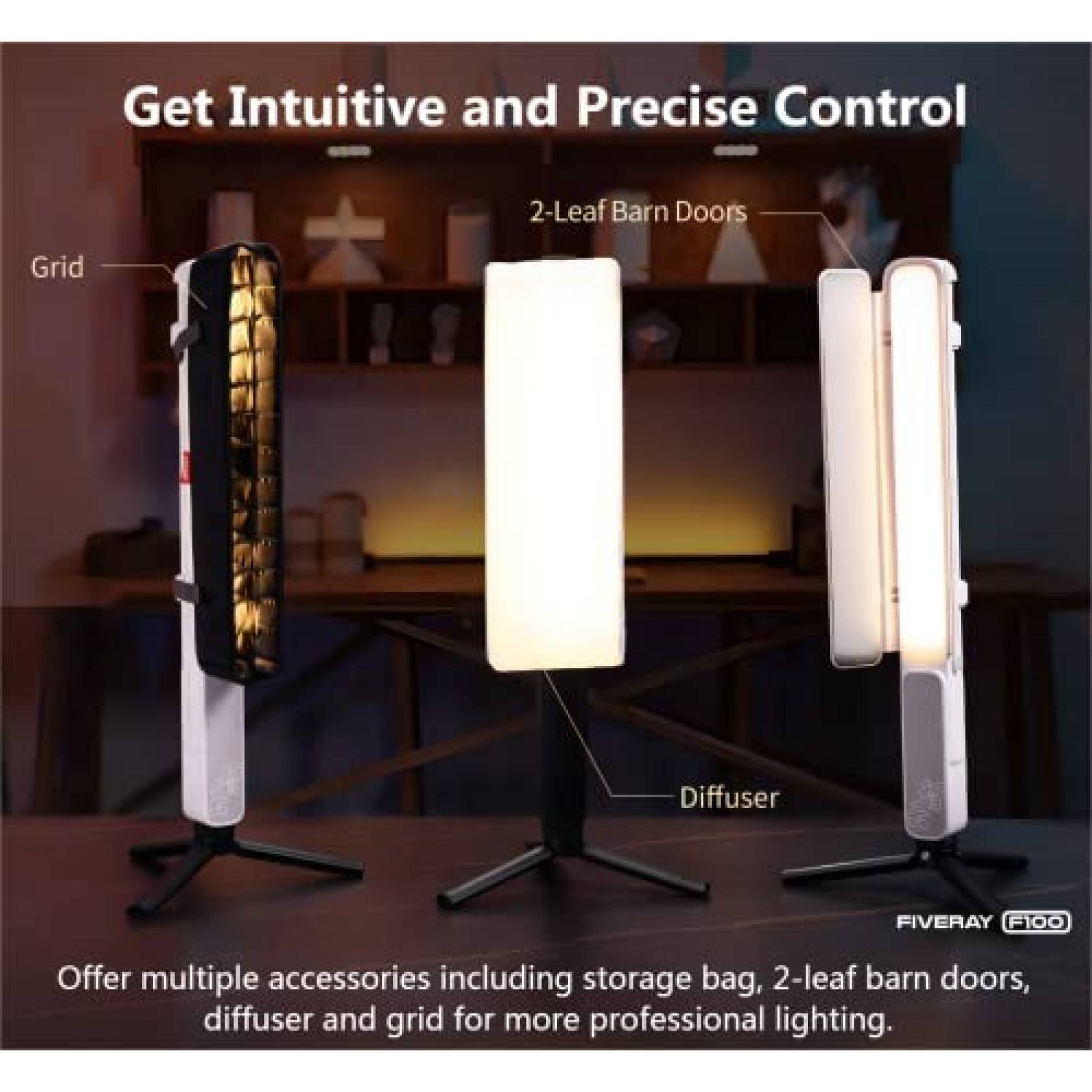 Vara de Luz Fotografica Zhiyun FIVERAY F100 LED RGB 100W