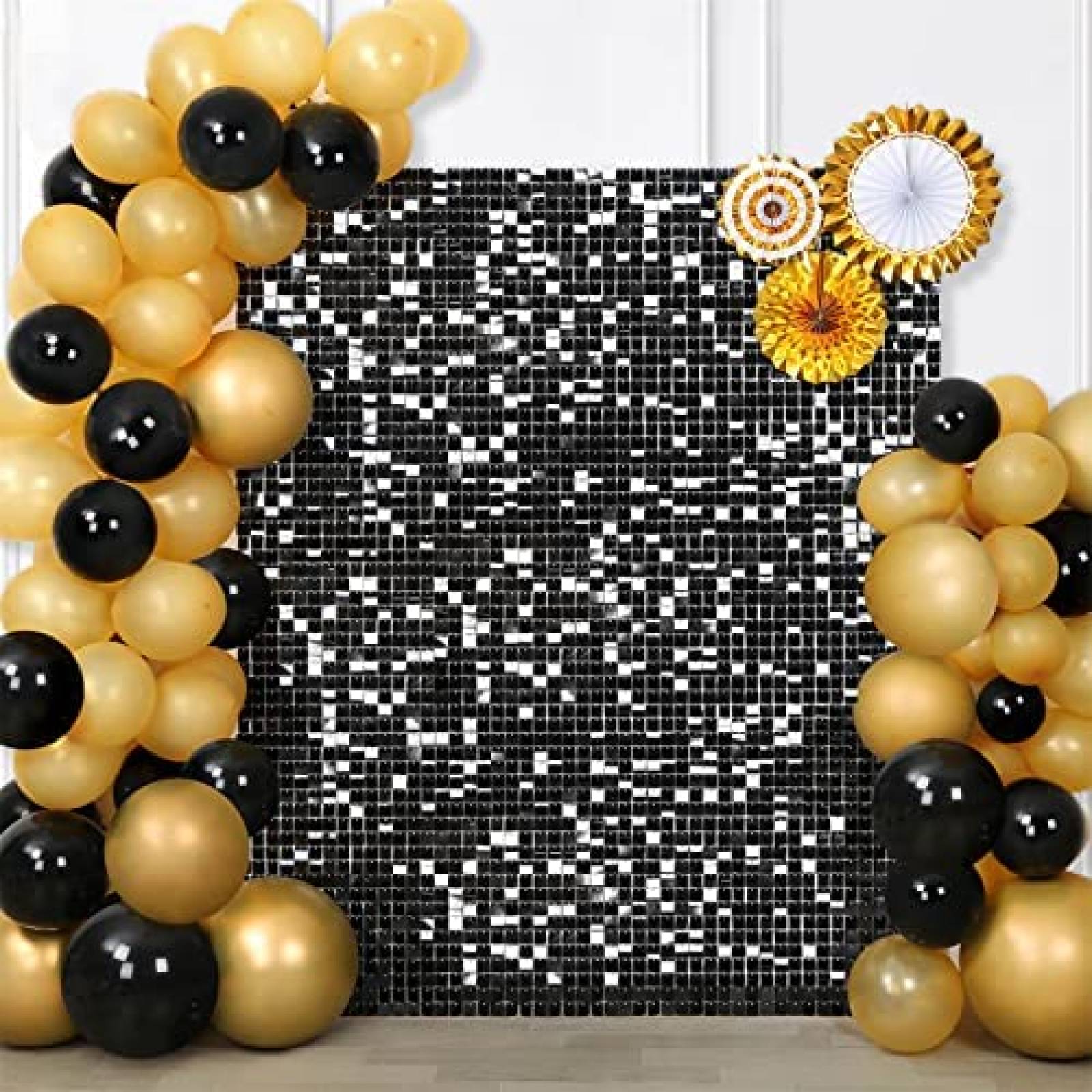 Fondo Decorativo LuoluoCasa 24Pc 30x30cm para Fiesta - Plata