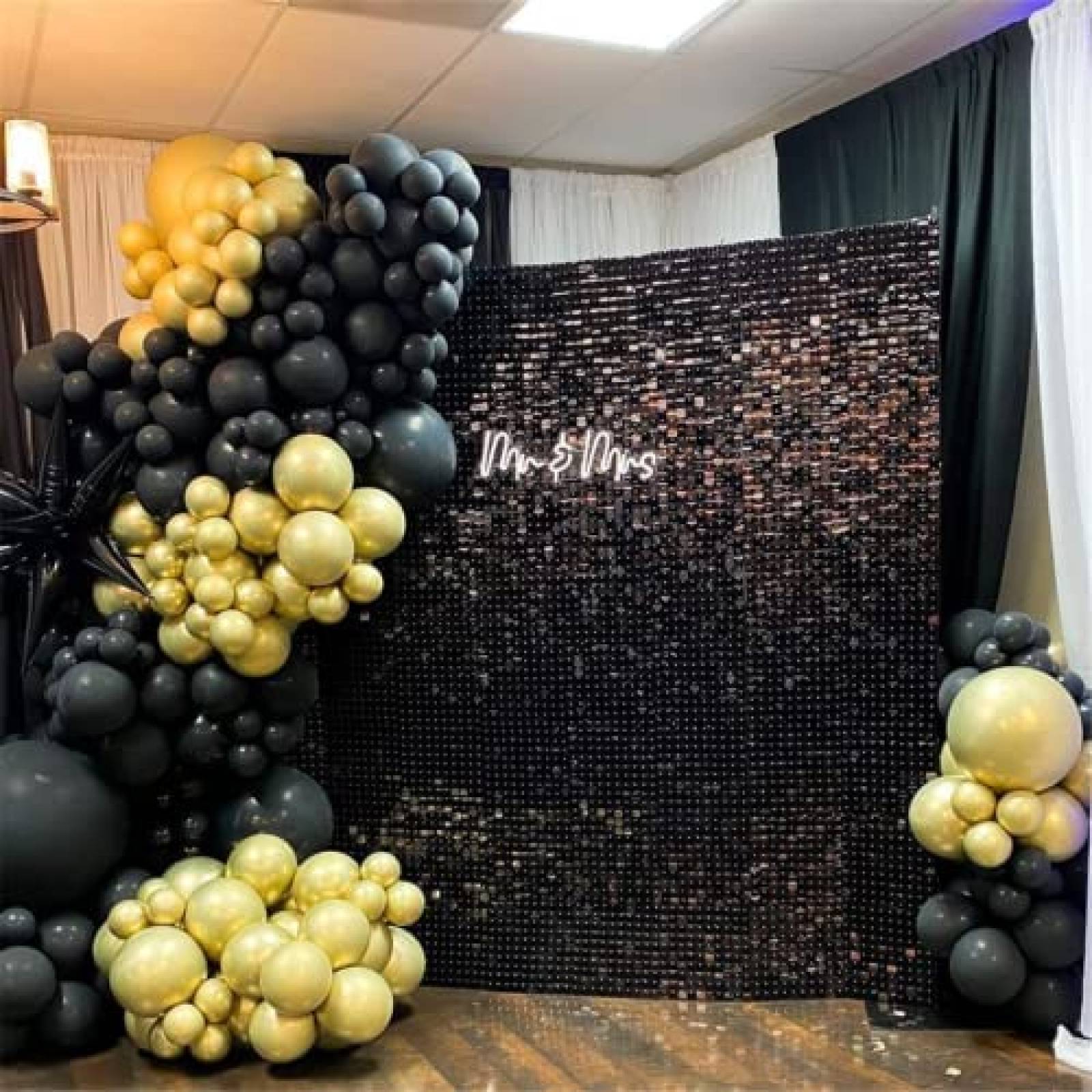 Fondo Decorativo LuoluoCasa 24Pc 30x30cm para Fiesta - Plata