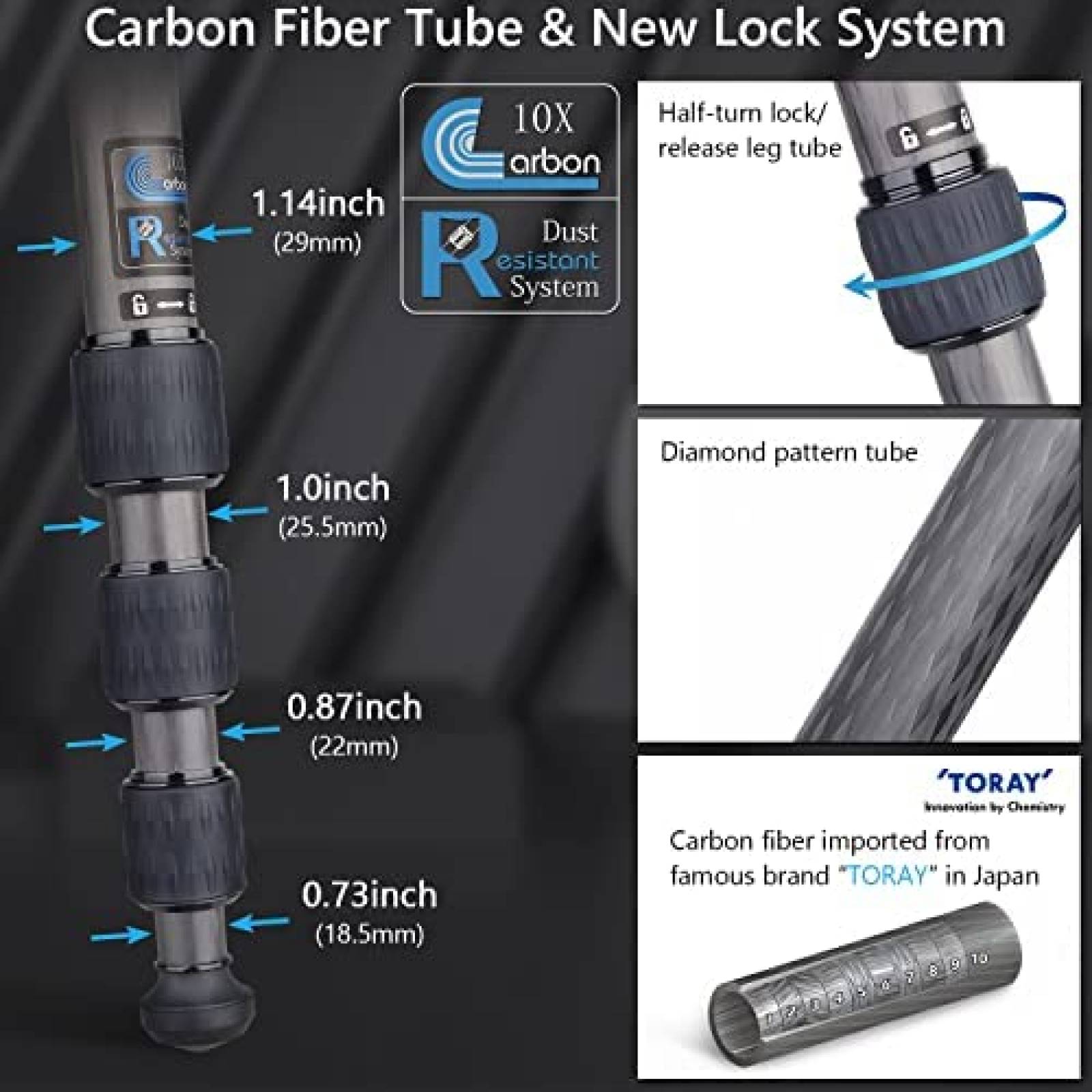 Tripie Completo Artcise de 69.7'' para DSLR -Negro