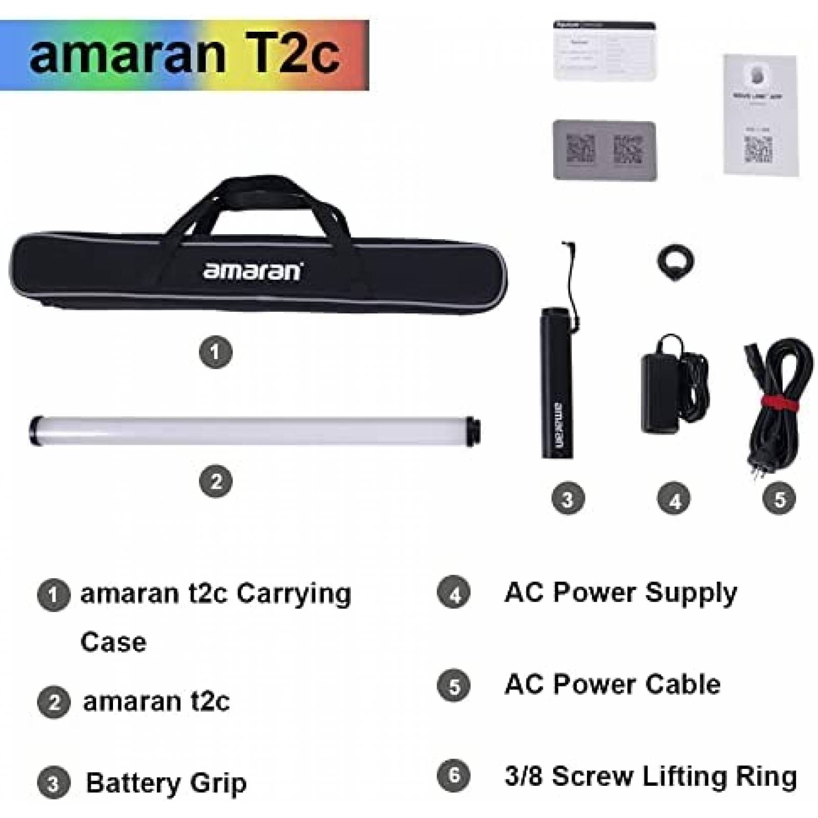 Barra de Luz Aputure T2c LED RGBWW Control por App -Negro