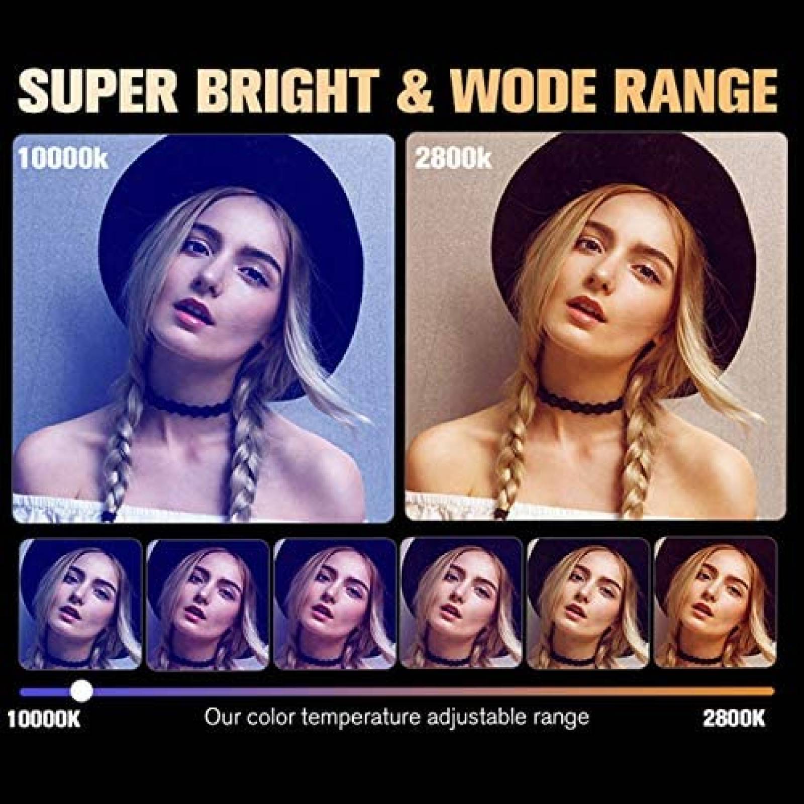 Luz de Video/Fotografia Continua SOKANI LED 80W -Negro