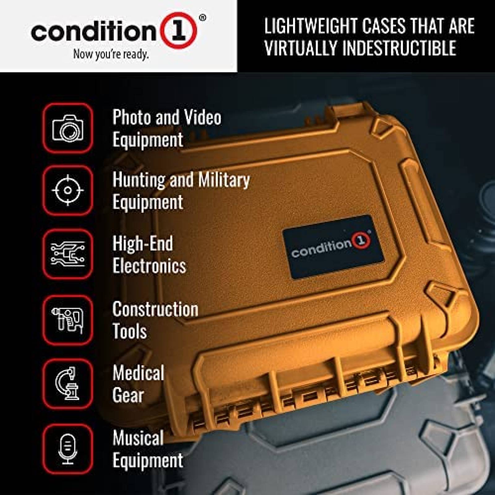 Estuche de Uso Rudo Condition 1 para Equipo Fotografico -Na