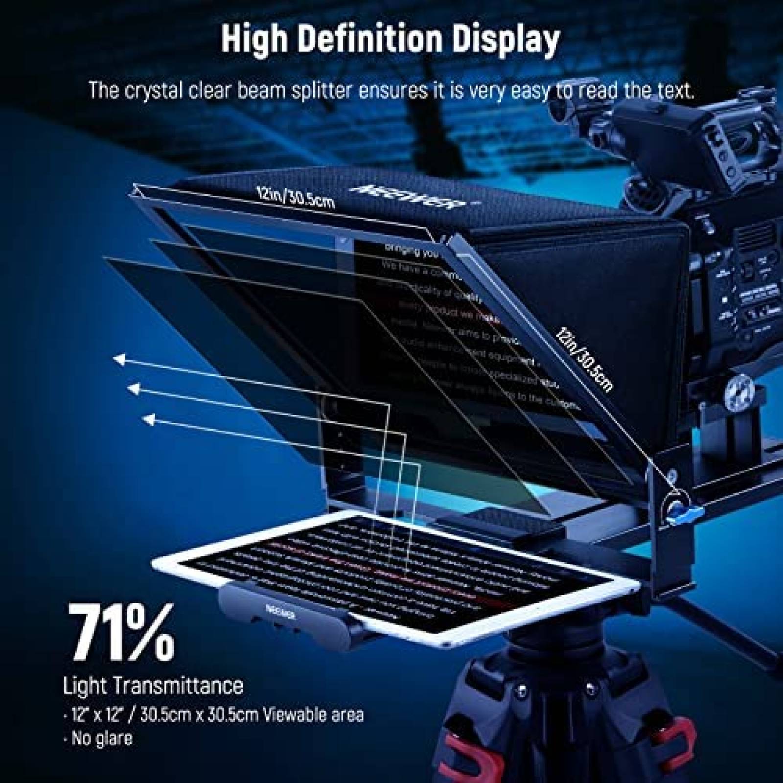 Teleprompter NEEWER X17 Plegable Con Bluetooth 17" -Negro