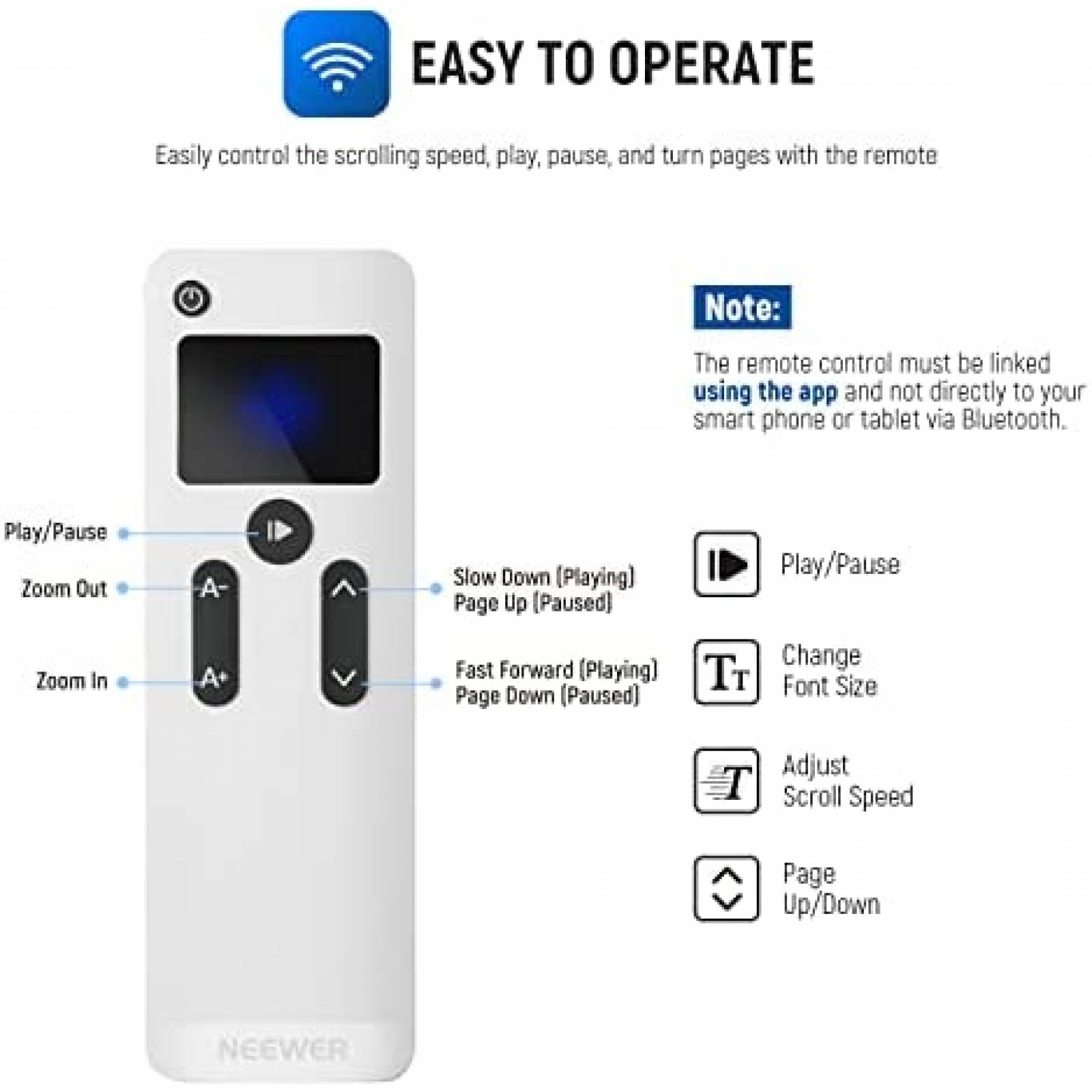 Teleprompter NEEWER X17 Plegable Con Bluetooth 17" -Negro