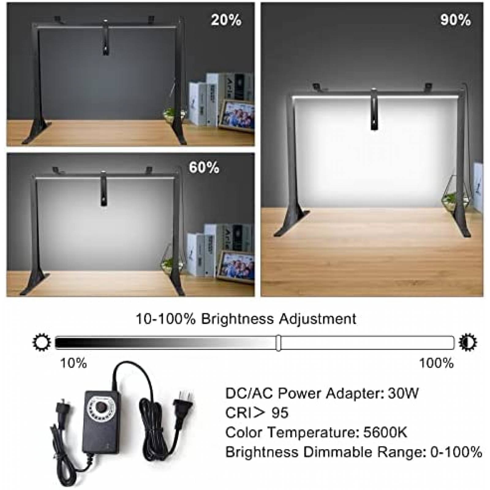 Soporte de Iluminacion Gltire LED DSLR 5600K Ajustable