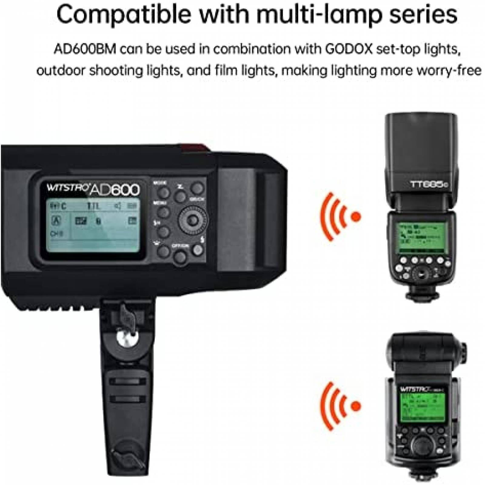 Flash de Estudio Godox AD600BM Inalambrico 2.4G 8700mAh