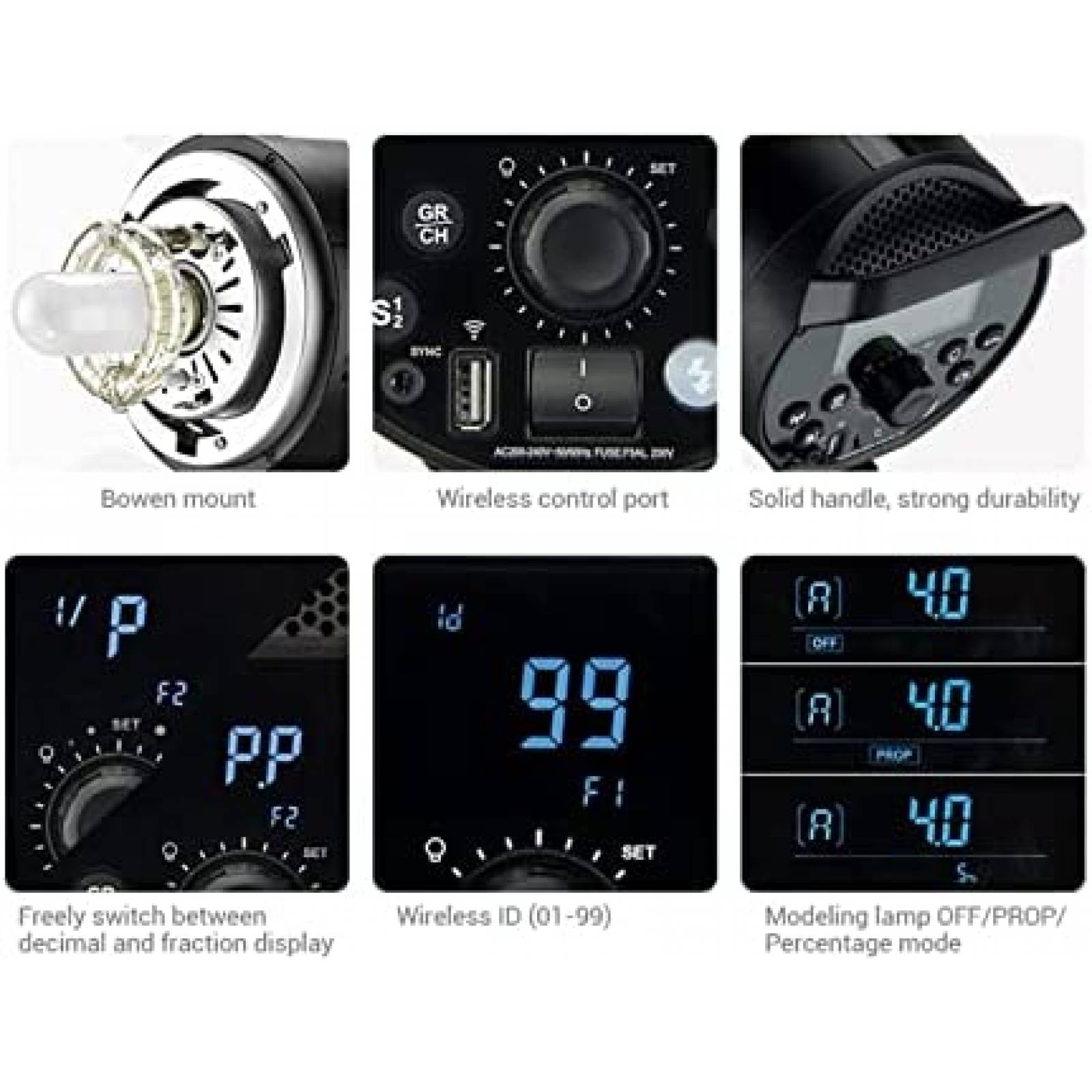 Lampara Fotografica GODOX DP800III 110V 2.4G Inalambrica