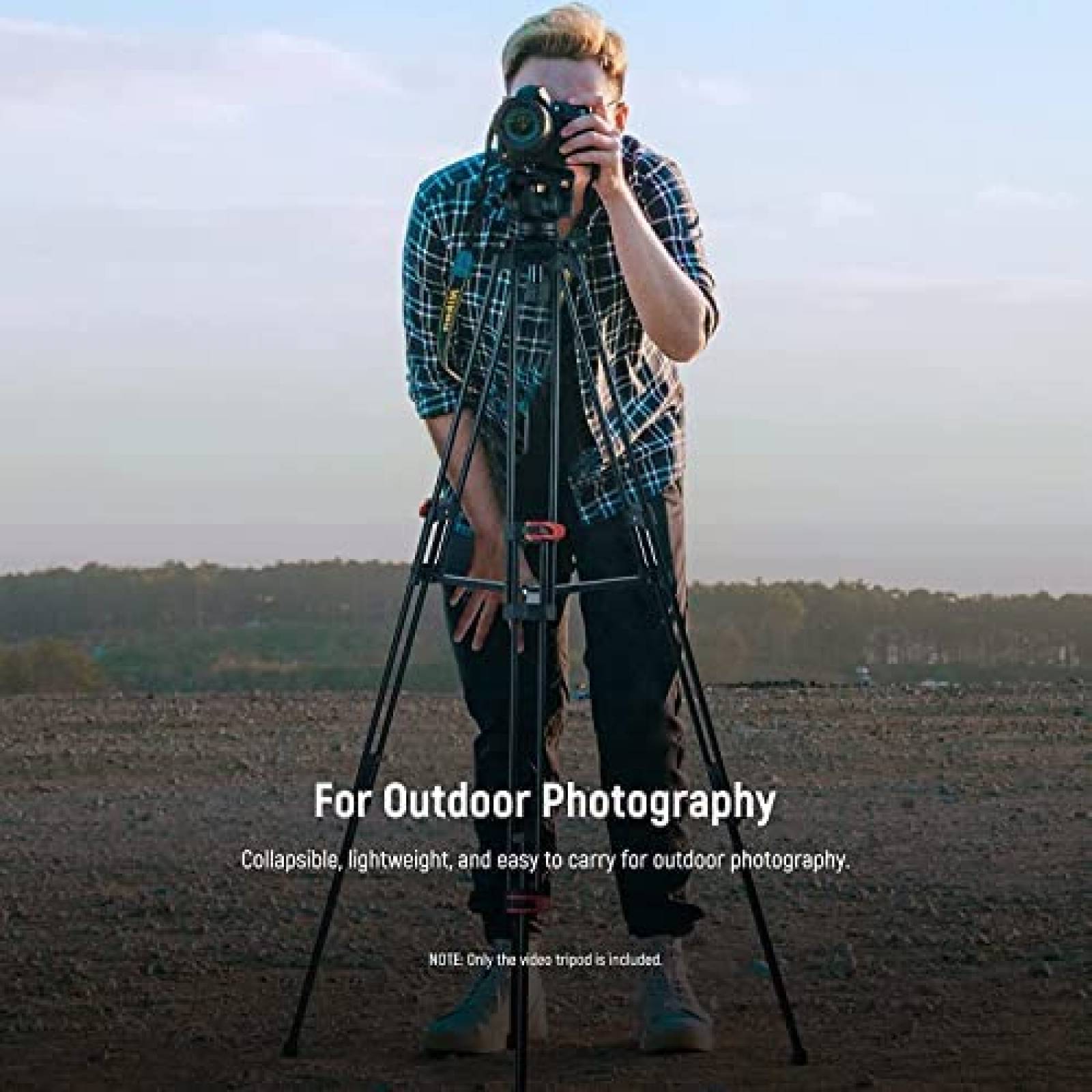 Tripie Neewer 74" Pro Aluminio Pan 360 grados -Negro