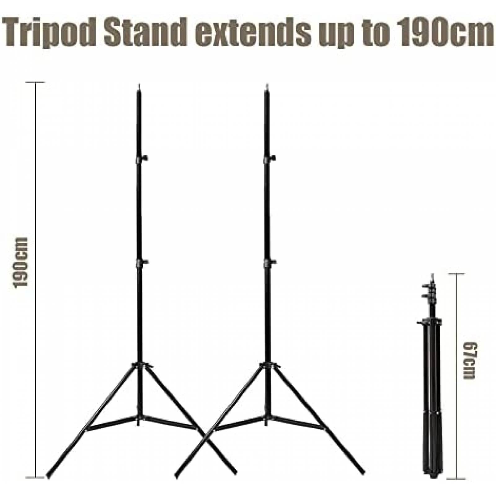 Kit de Fotografia GODOX 2x180W 5600K y Soporte de Luz Negro