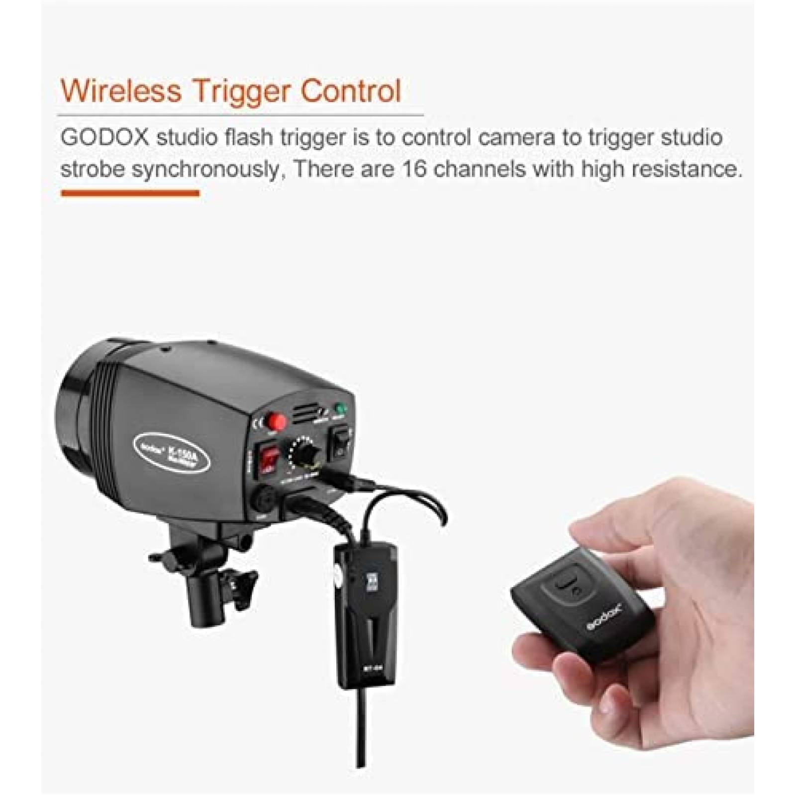 Kit de Fotografia GODOX 2x180W 5600K y Soporte de Luz Negro