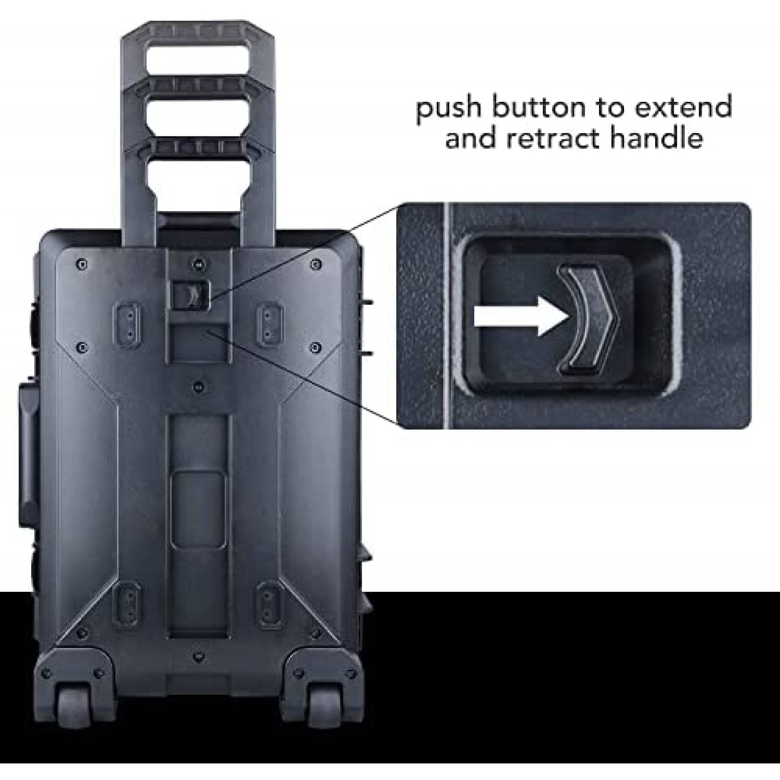 Estuche Lykus HC-5220 Ruedas Espuma Personalizable -Negro