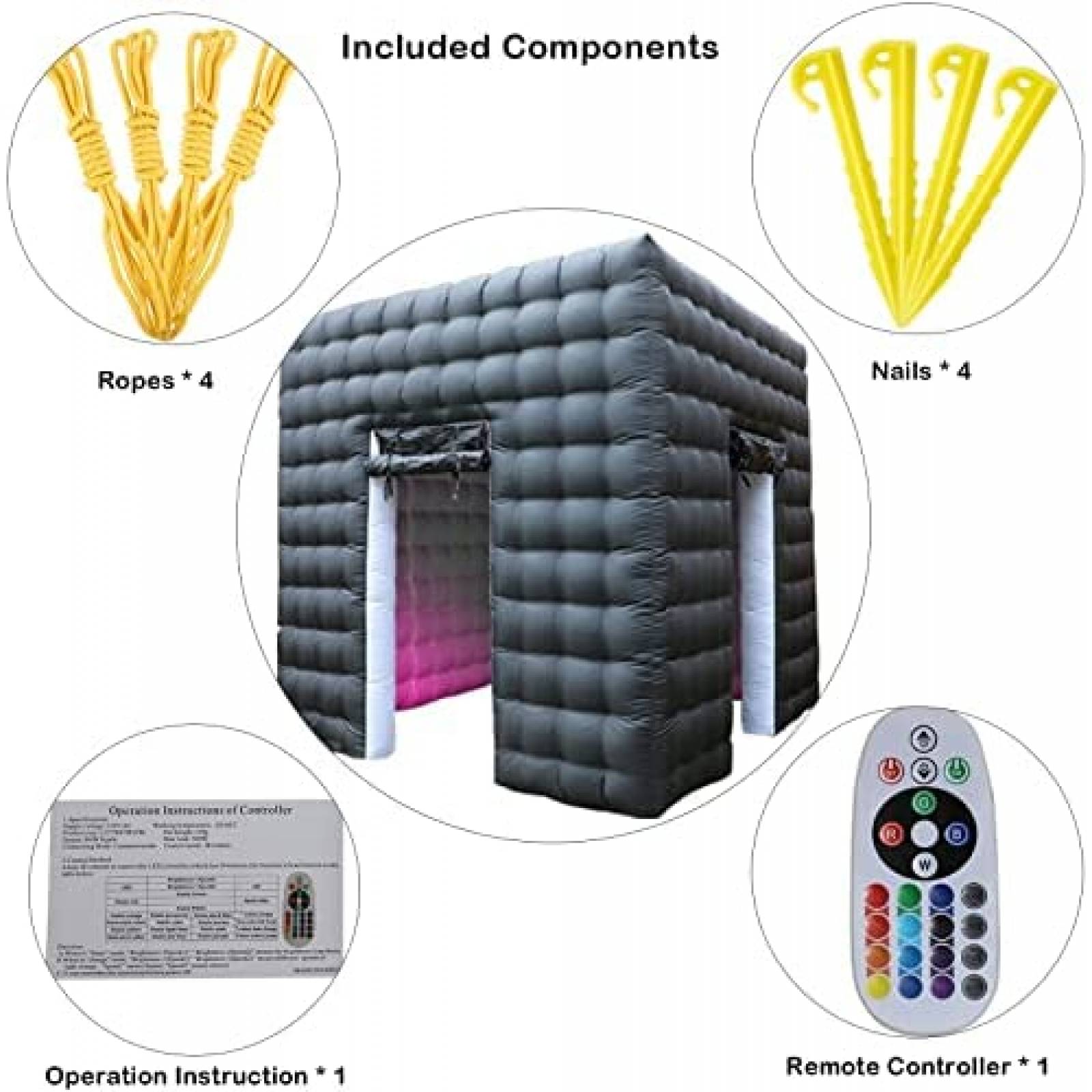 Cabina de Fotos Inslable staelea 02black Portatil Inflable