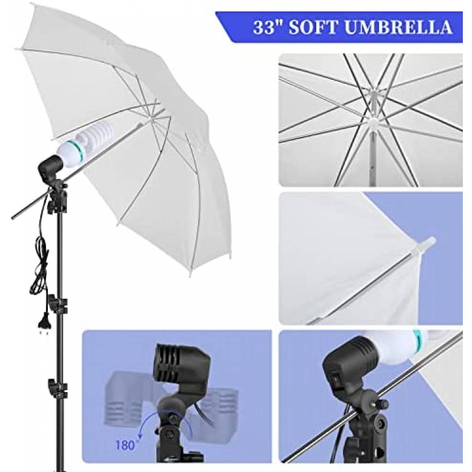Kit de Iluminacion SH SOFTSET 2.6x3M + accesorios -Blanco