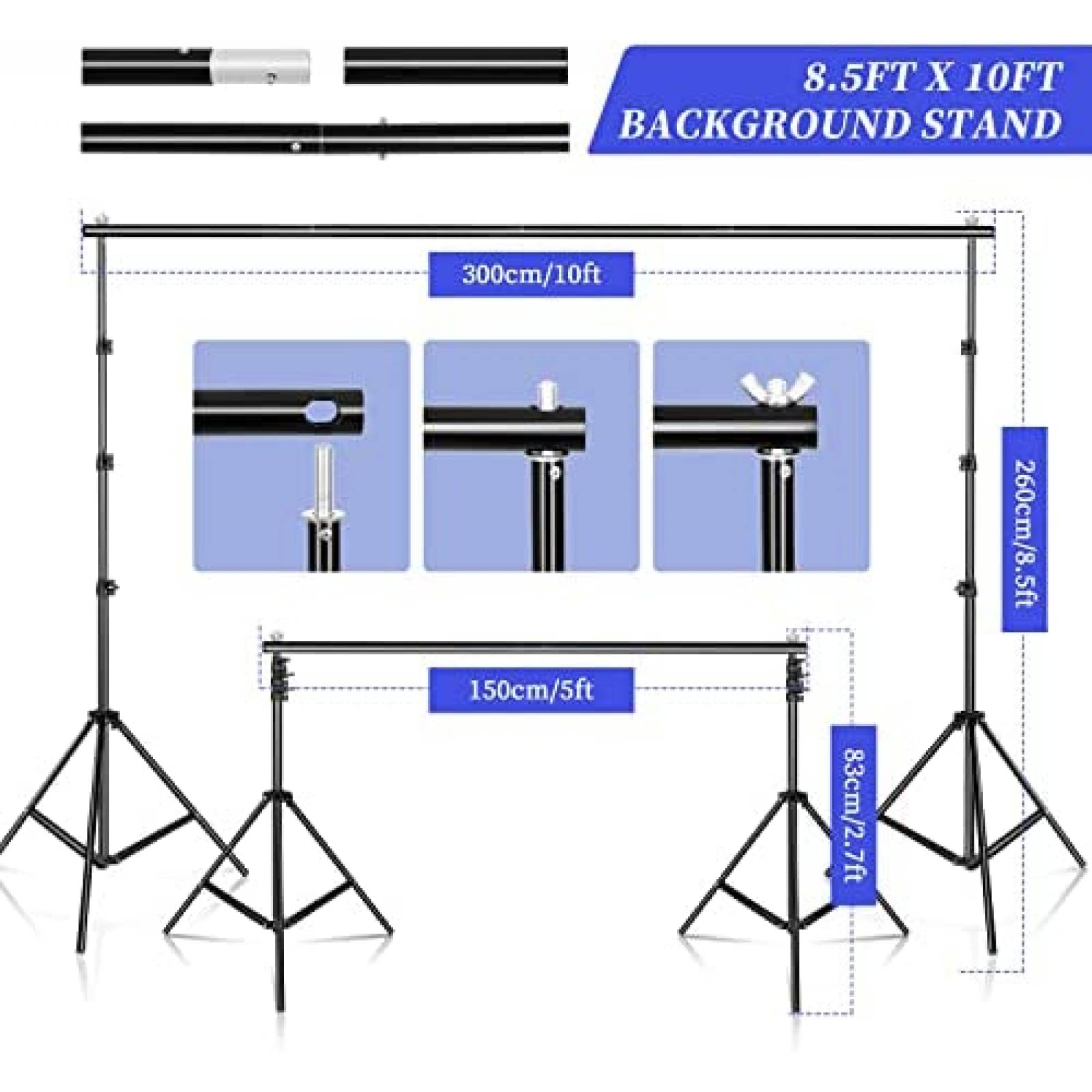 Kit de Iluminacion SH SOFTSET 2.6x3M + accesorios -Blanco