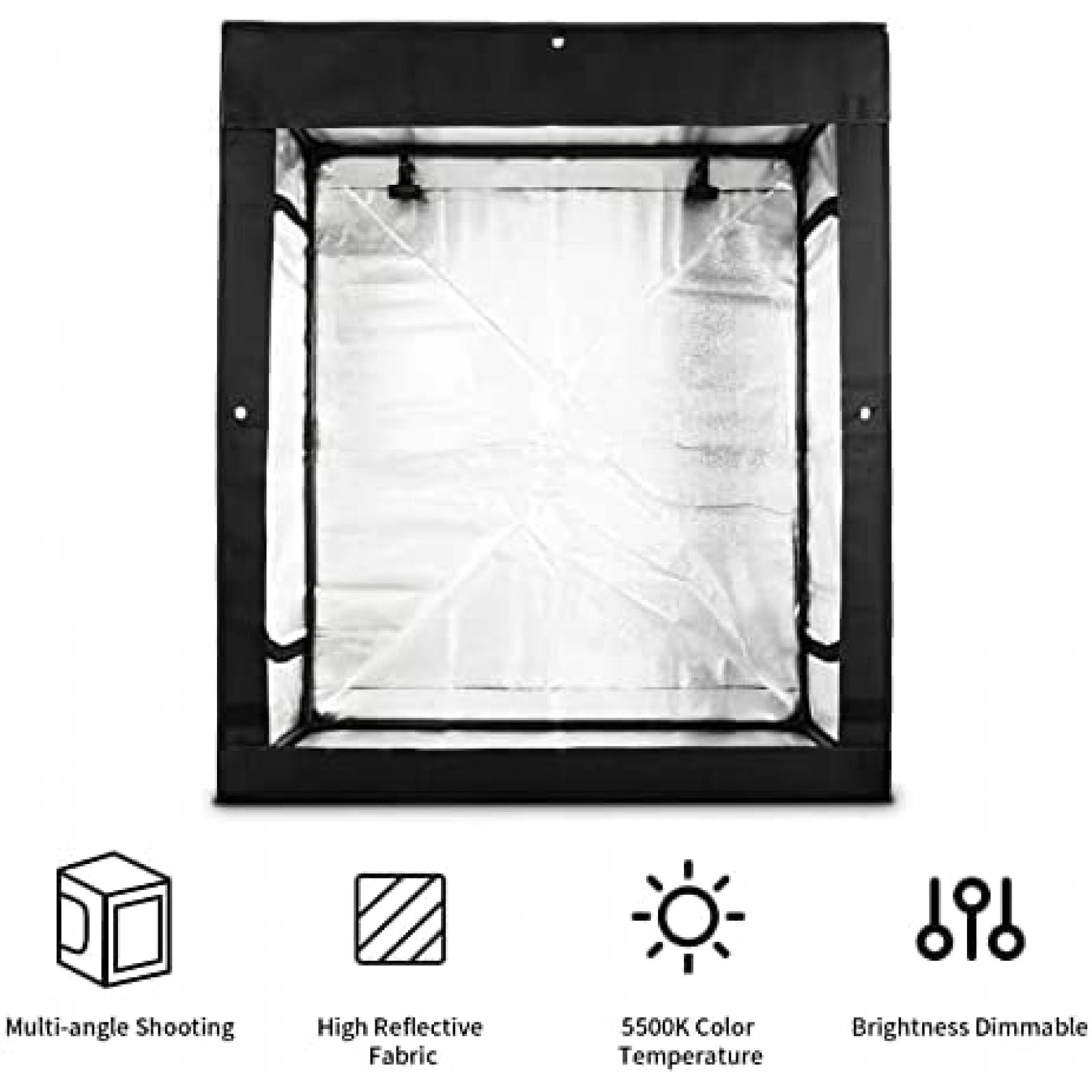 Caja de Luz Fotografia Selens 62x47x31in Grande con Tira LED