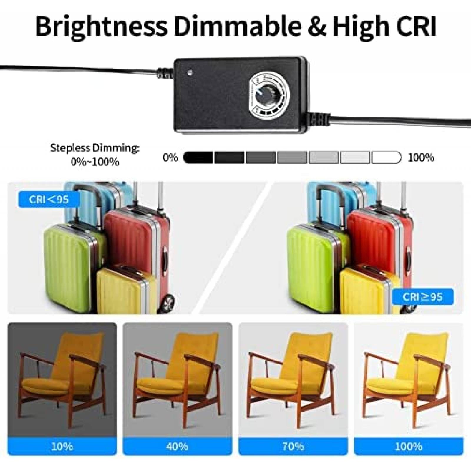 Caja de Luz Fotografia Selens 62x47x31in Grande con Tira LED