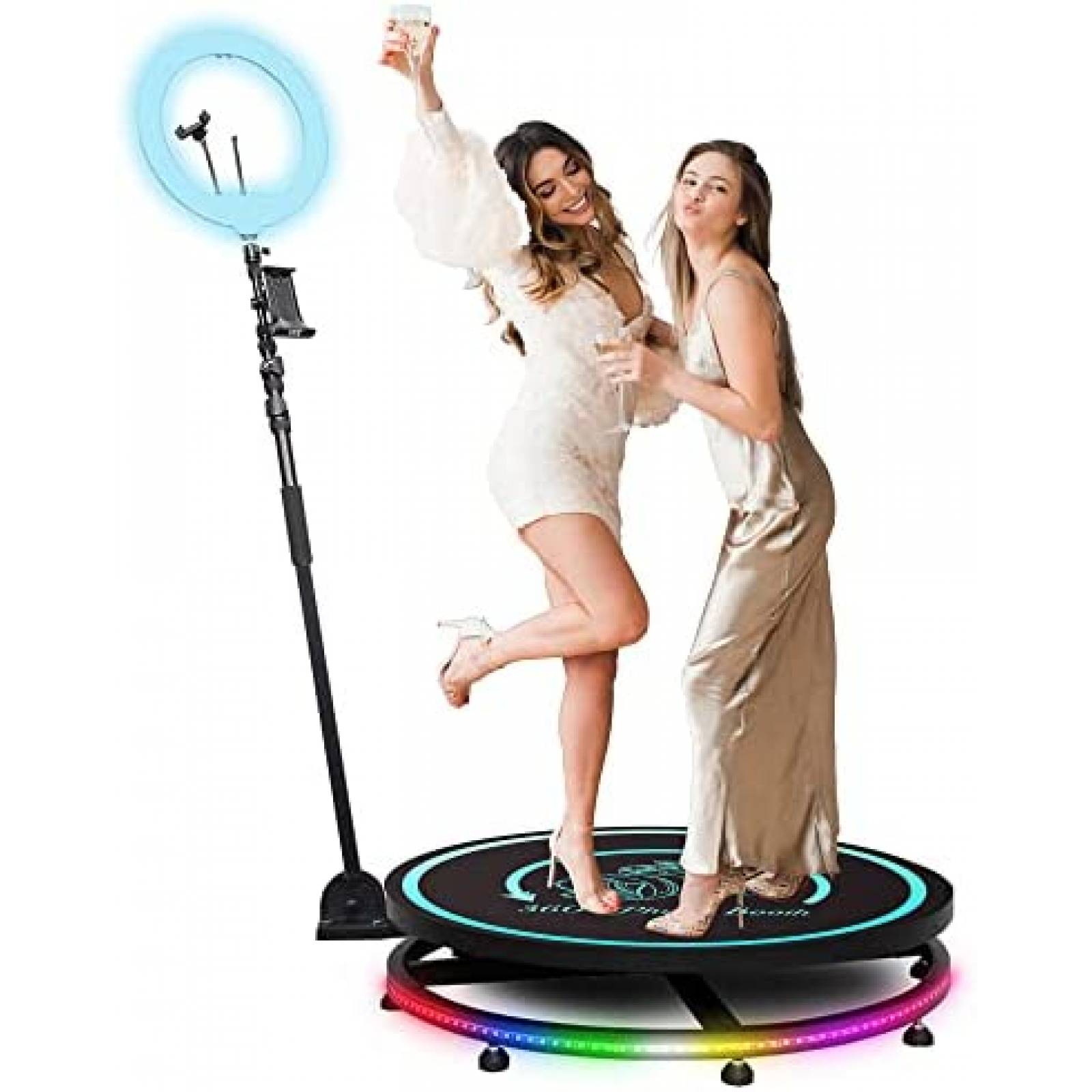 Photobooth Giratorio MWE 360 68cm para 2p con Aro de Luz