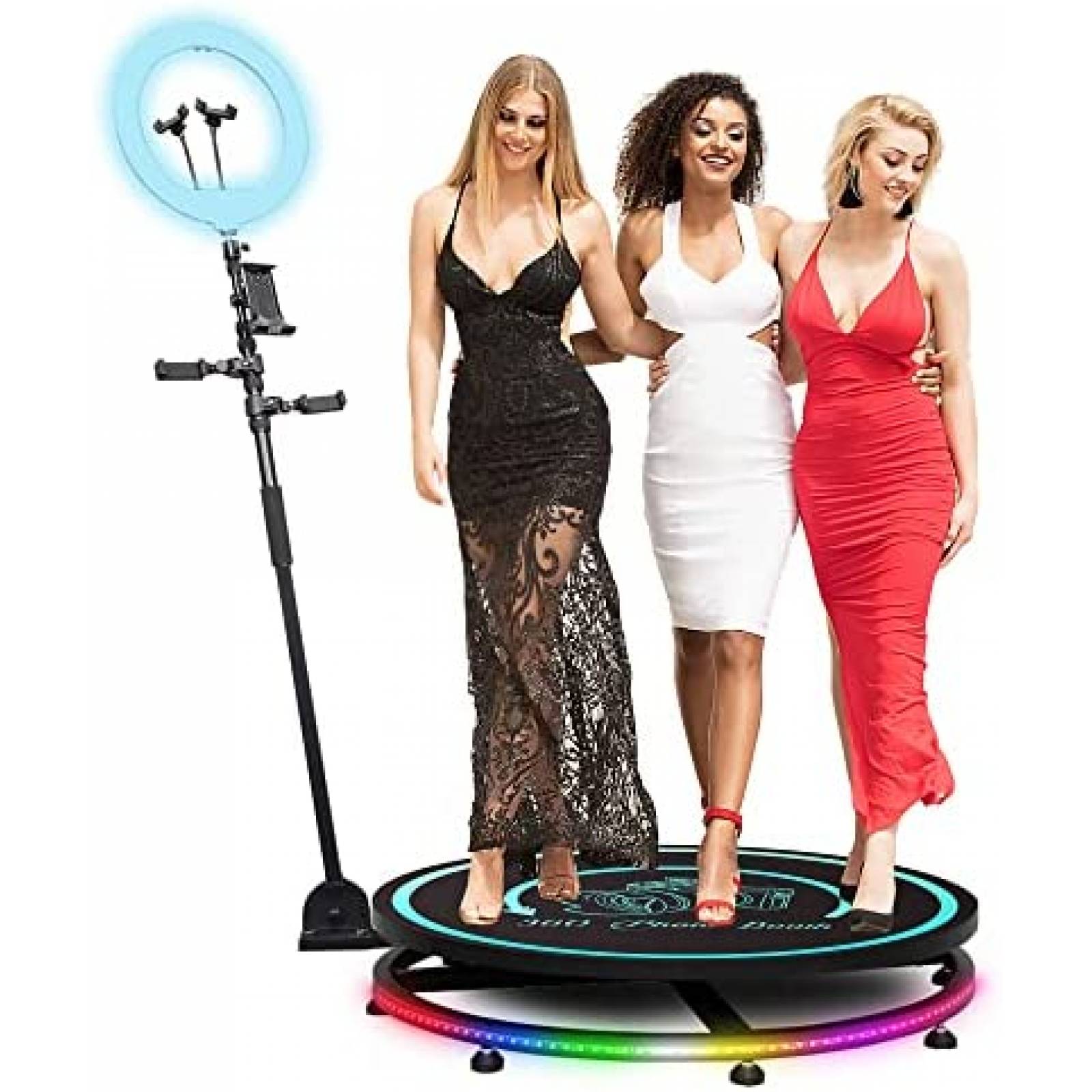 Photobooth Giratorio MWE 360 68cm para 2p con Aro de Luz