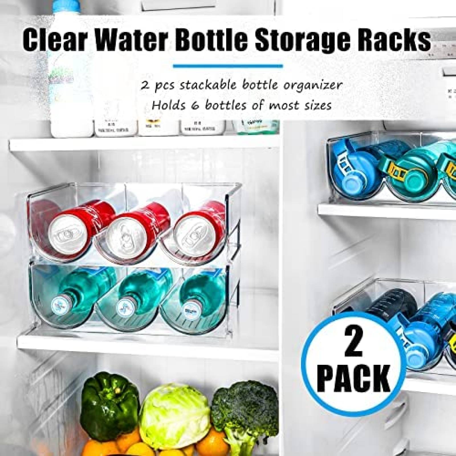 2 Organizadores de Botellas MeCids Para Cajones de Cocina