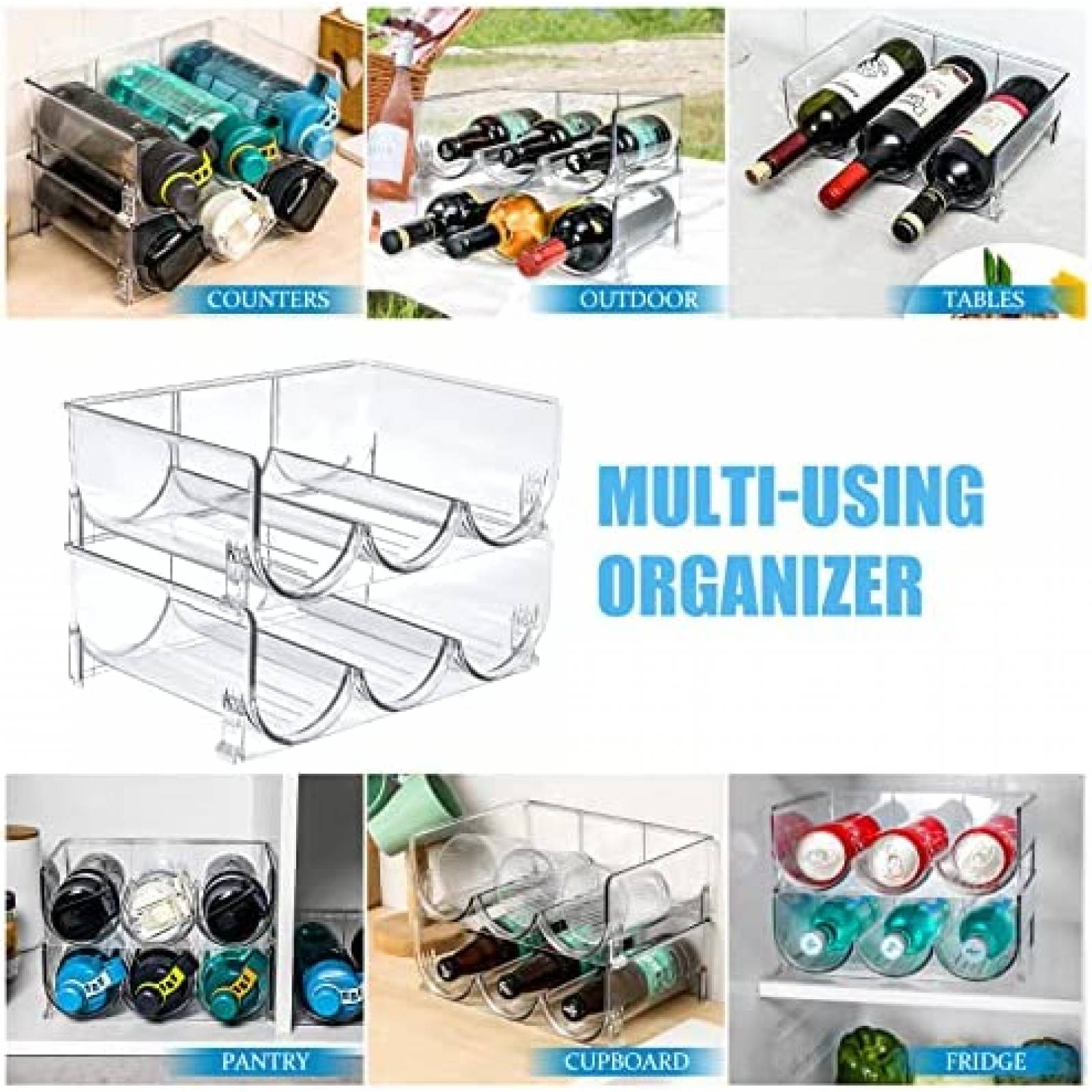 2 Organizadores de Botellas MeCids Para Cajones de Cocina