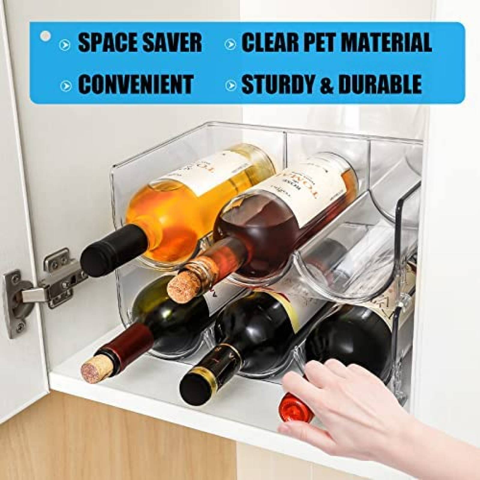 2 Organizadores de Botellas MeCids Para Cajones de Cocina