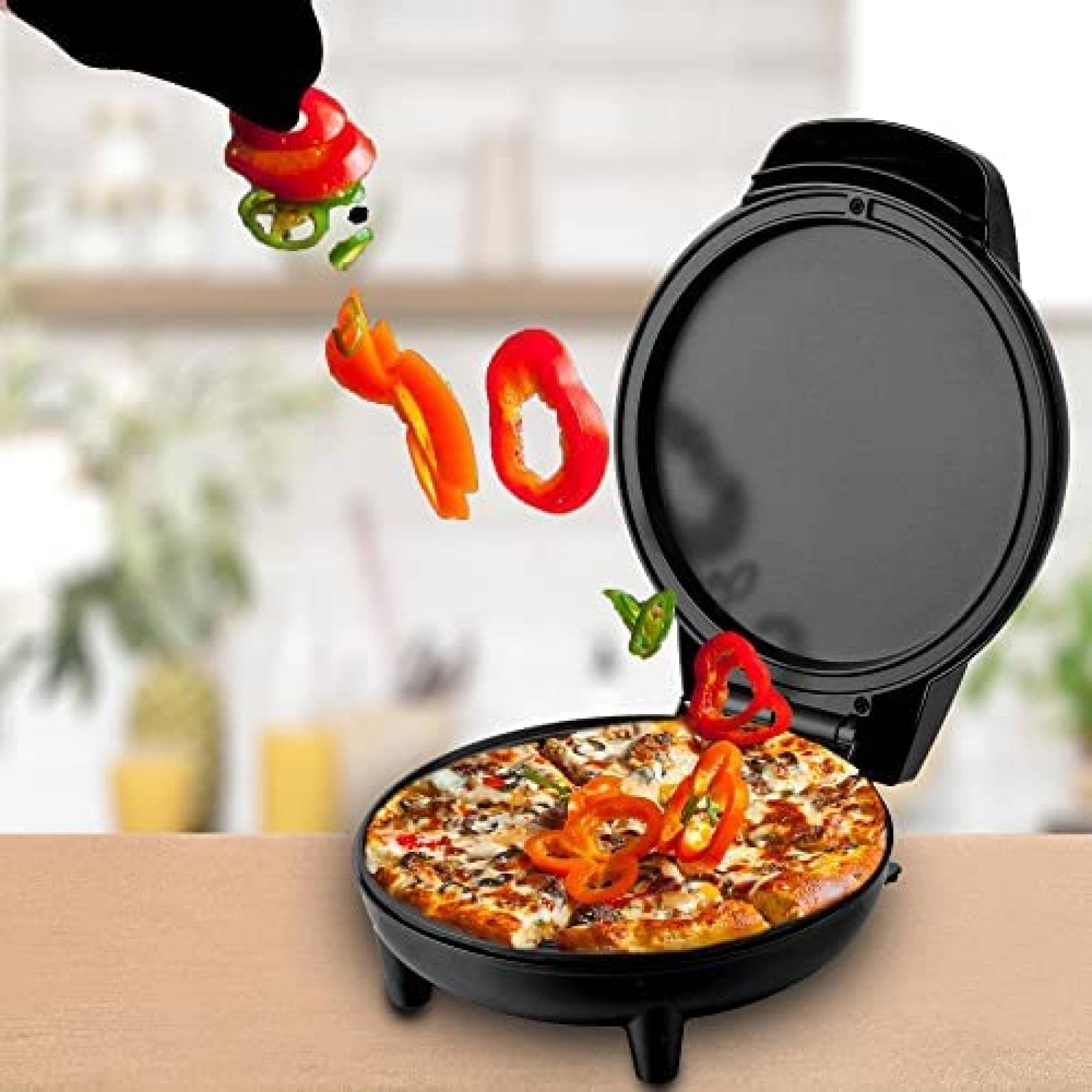 Plancha Redonda Courant 8'' Electrica Compacta -Rojo