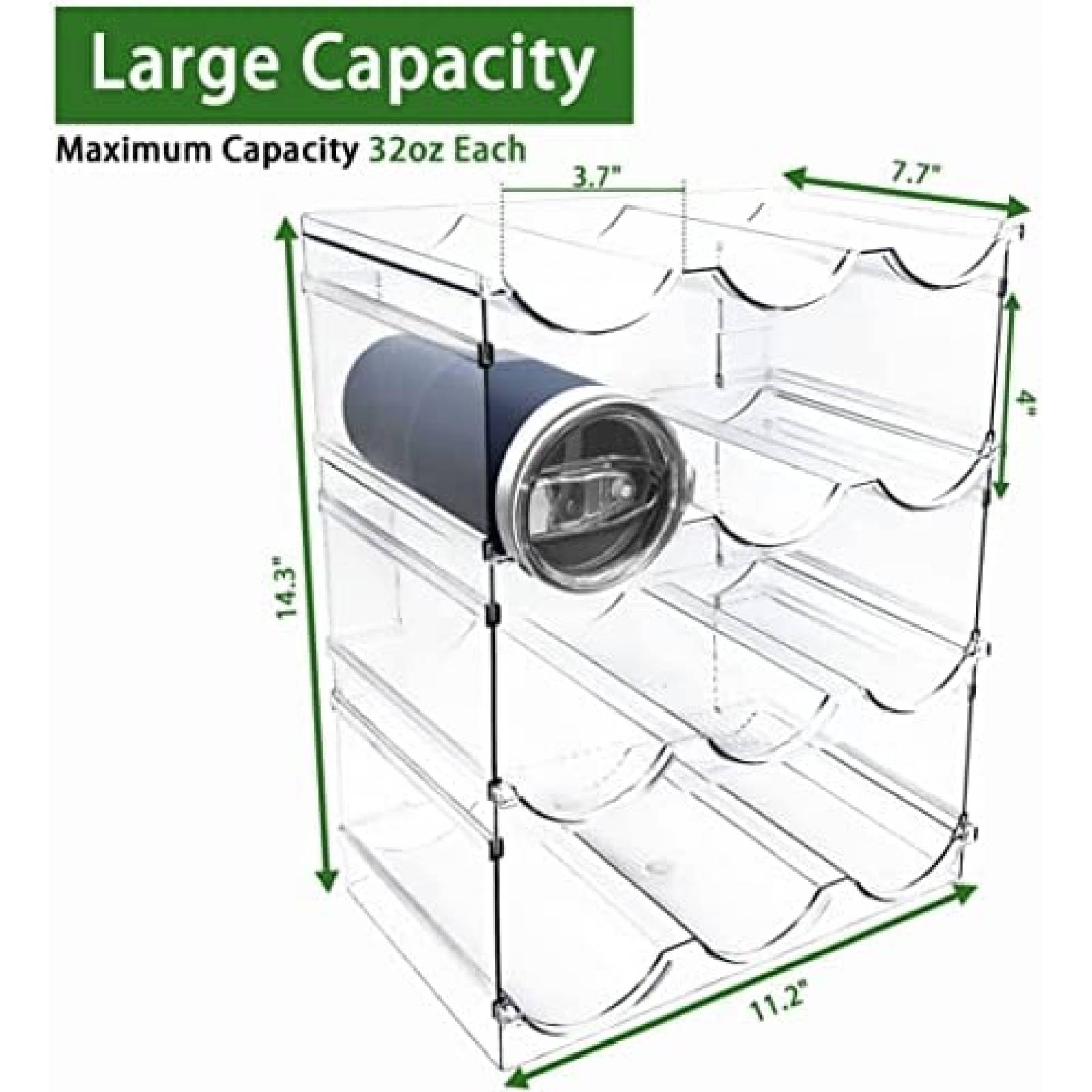 Estante De Almacenamiento De Botellas Spaclear Plastico