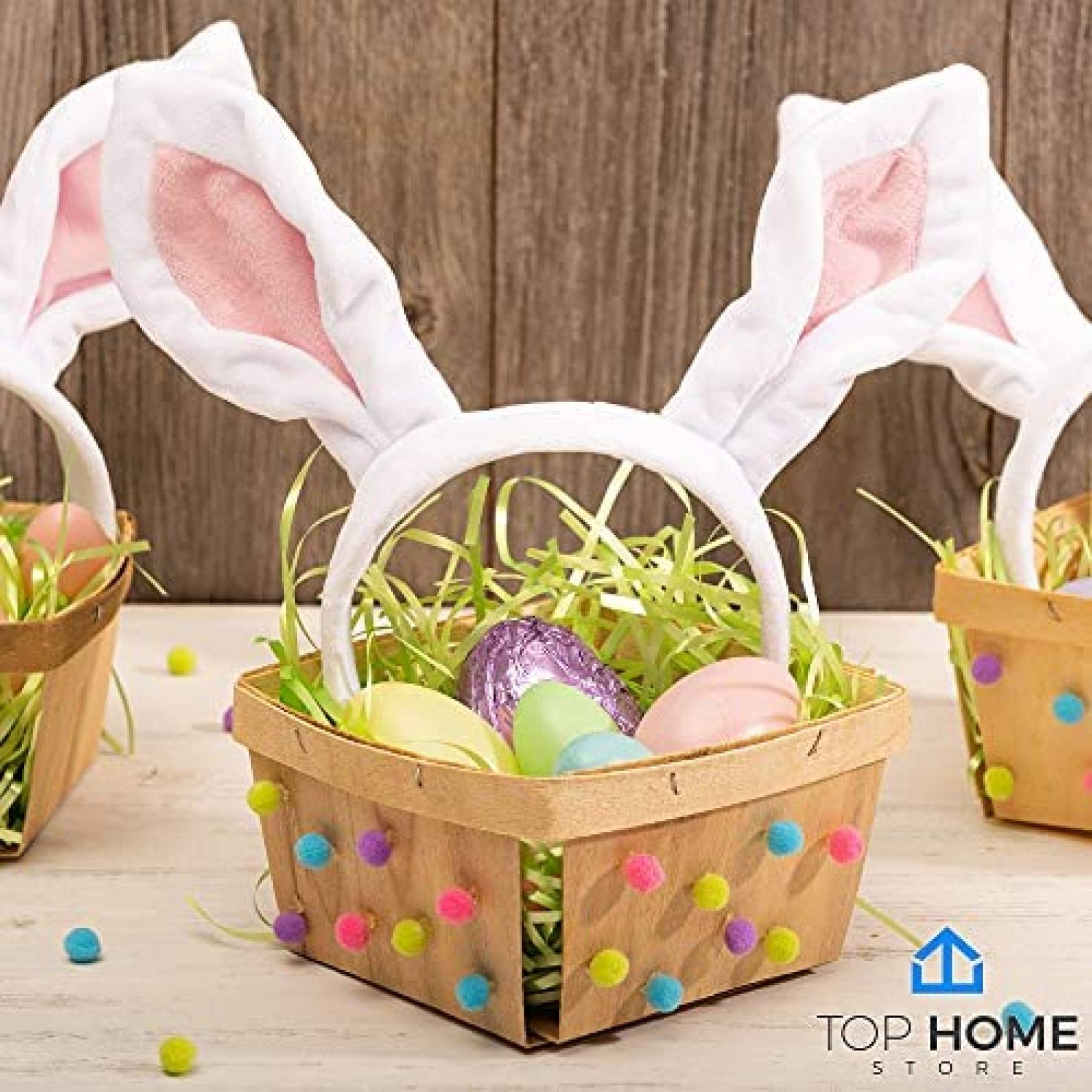 10 Cestas de Regalo de Madera TOP HOME STORE Cuadradas -Cafe