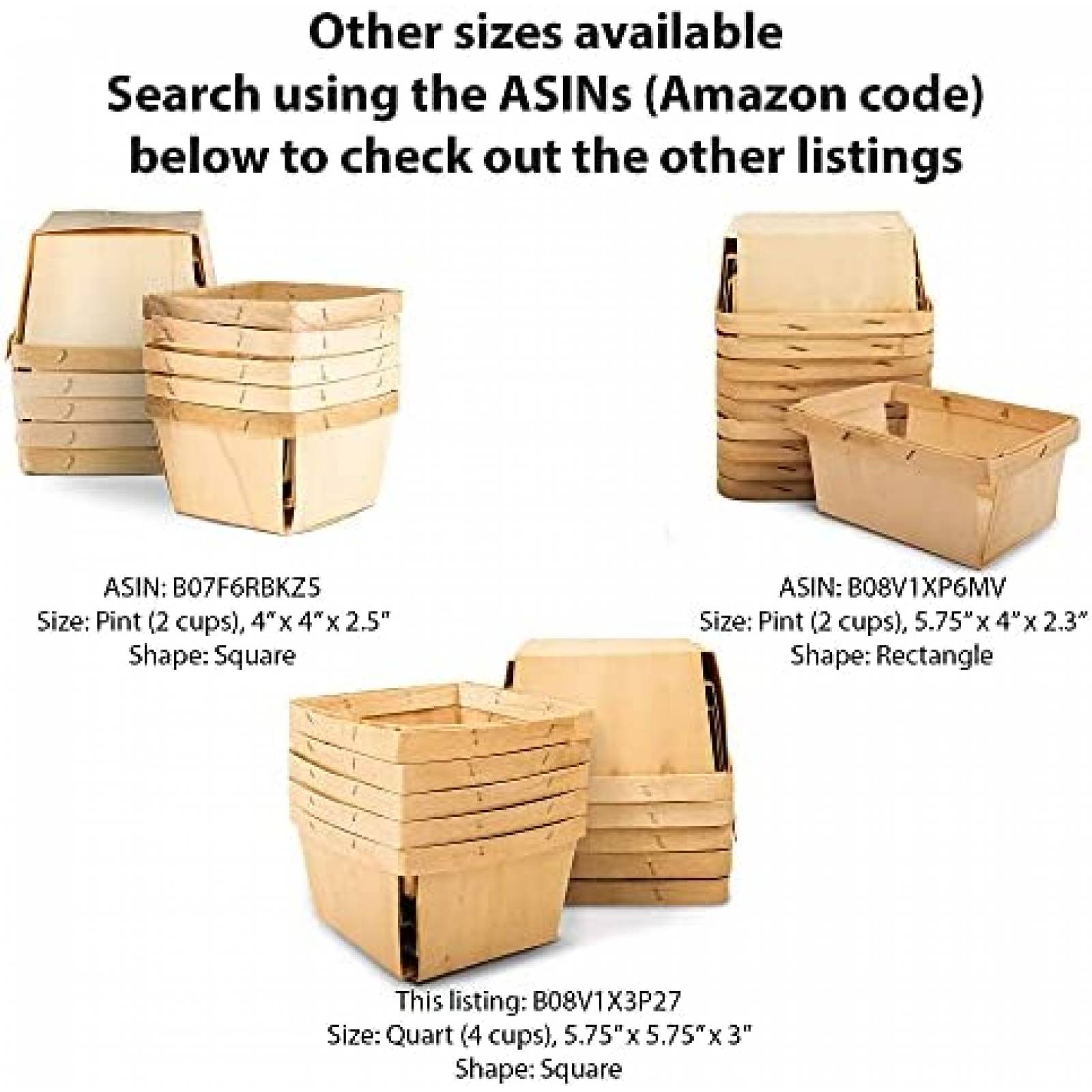 10 Cestas de Regalo de Madera TOP HOME STORE Cuadradas -Cafe