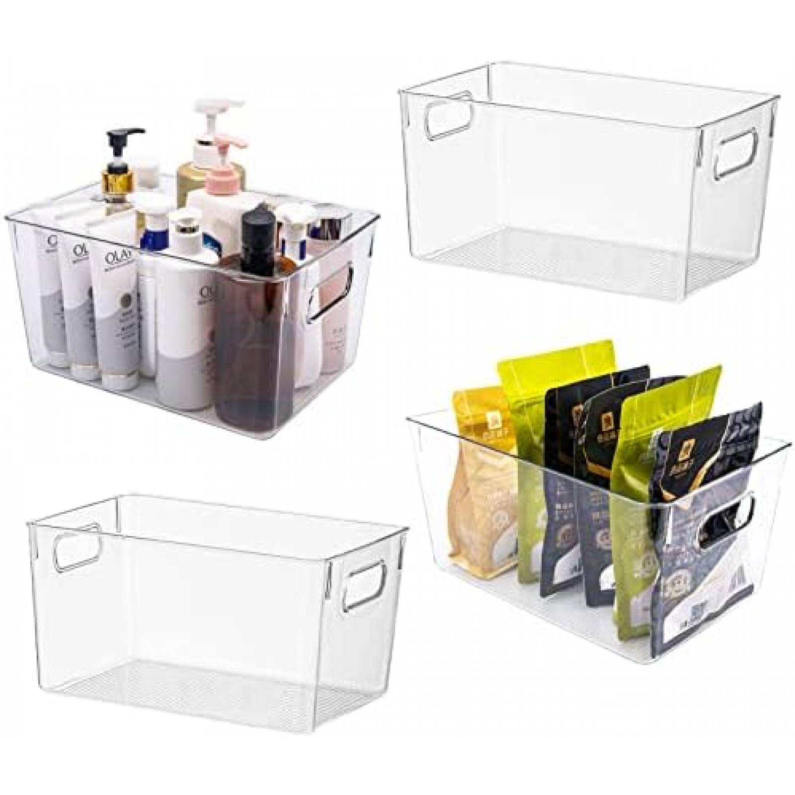 Contenedor De Plastico CMOOD 4 Piezas Para Despensa -Blanco