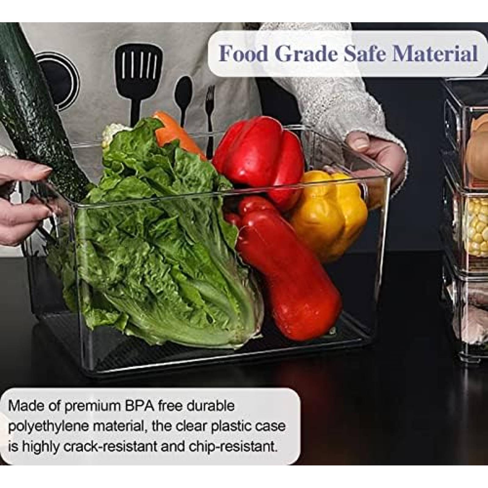 Contenedor De Plastico CMOOD 4 Piezas Para Despensa -Blanco