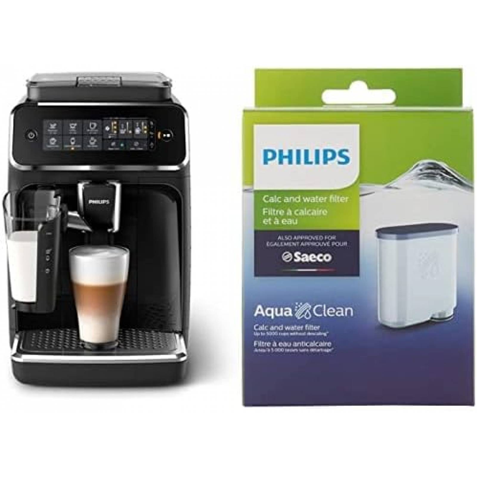 Maquina de Espressos Philips 3200 con Accesorios -Negro