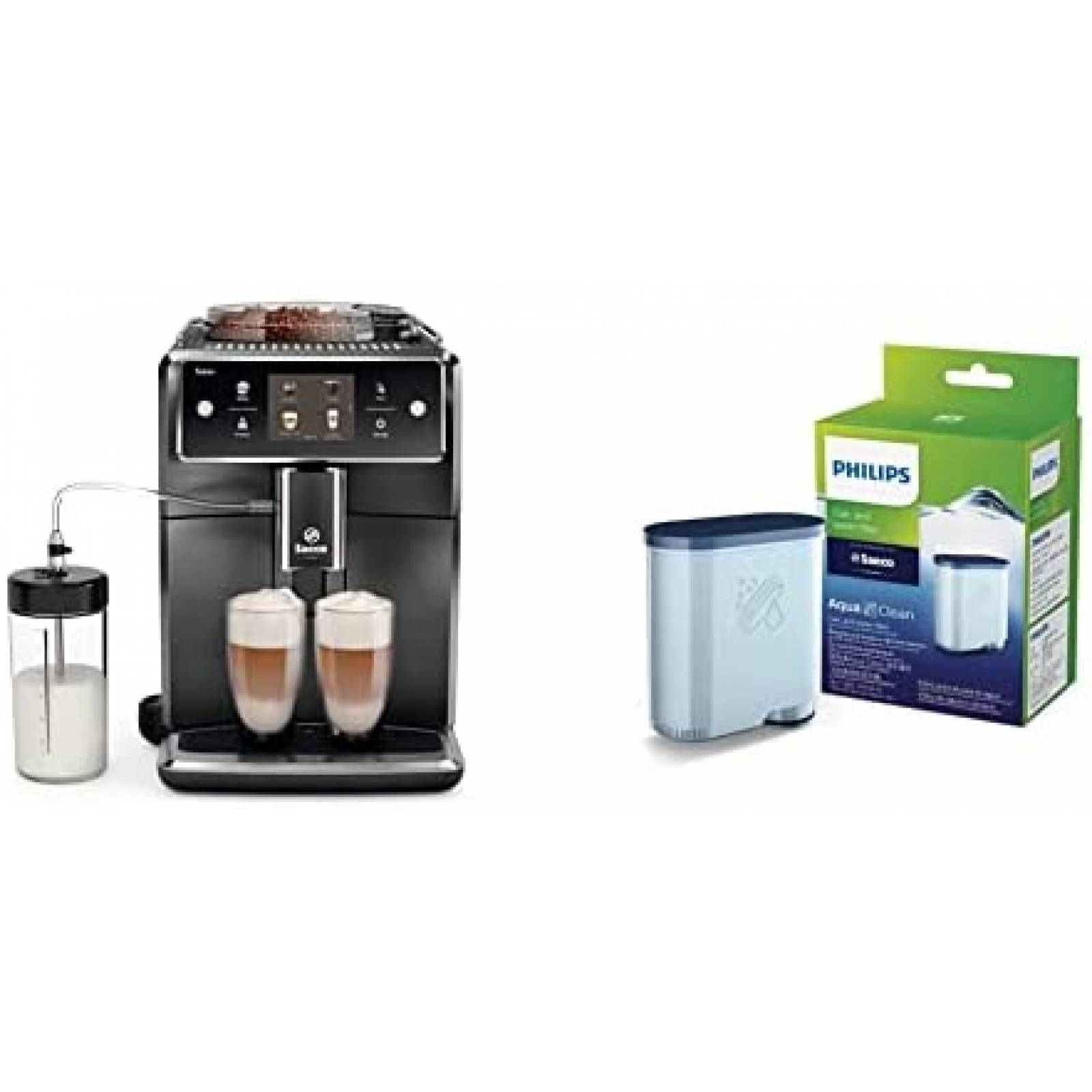 Cafetera Saeco Superautomatica Frente Metalico de Titanio