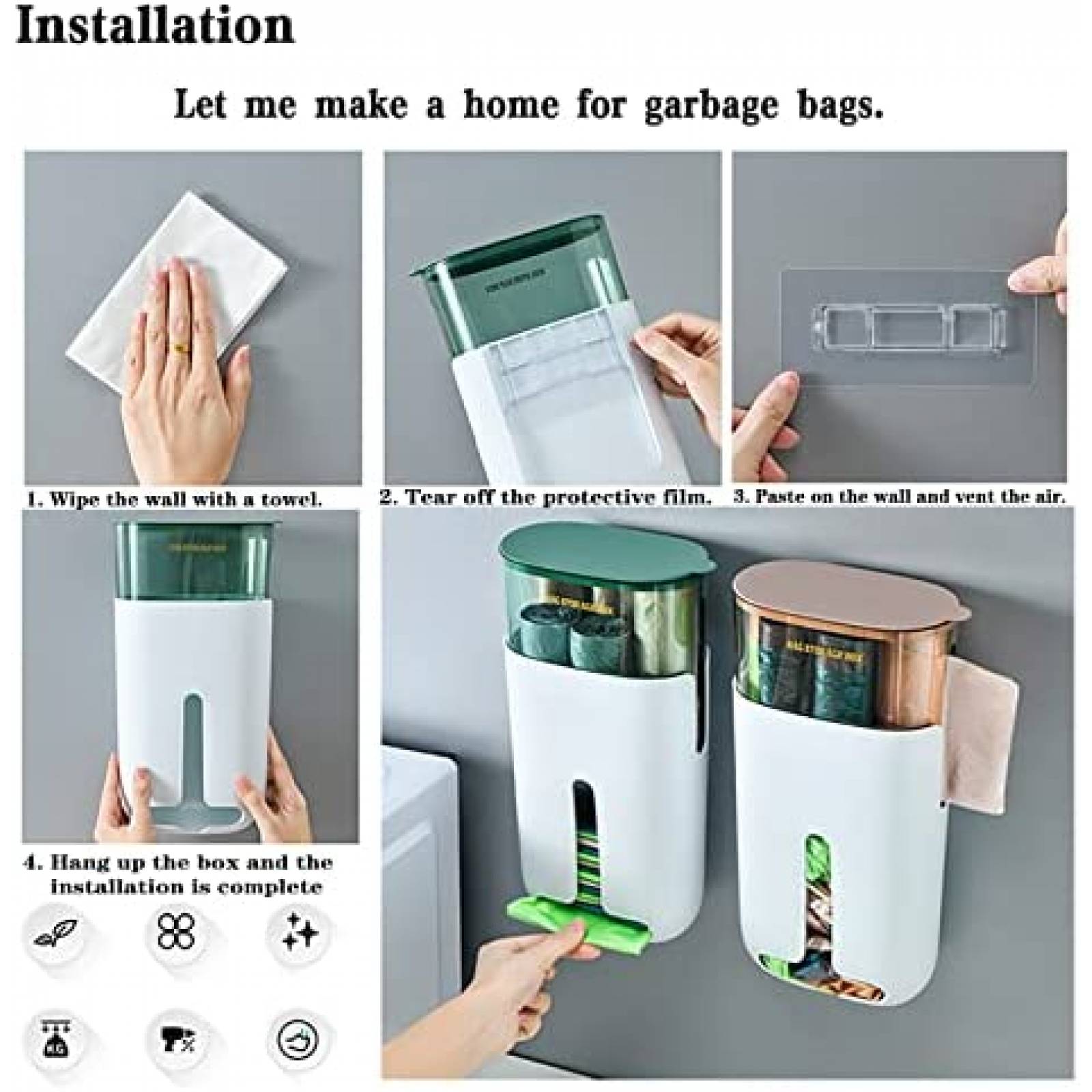 Soporte De Bolsa de Plastico Generic Para Pared -Blanco