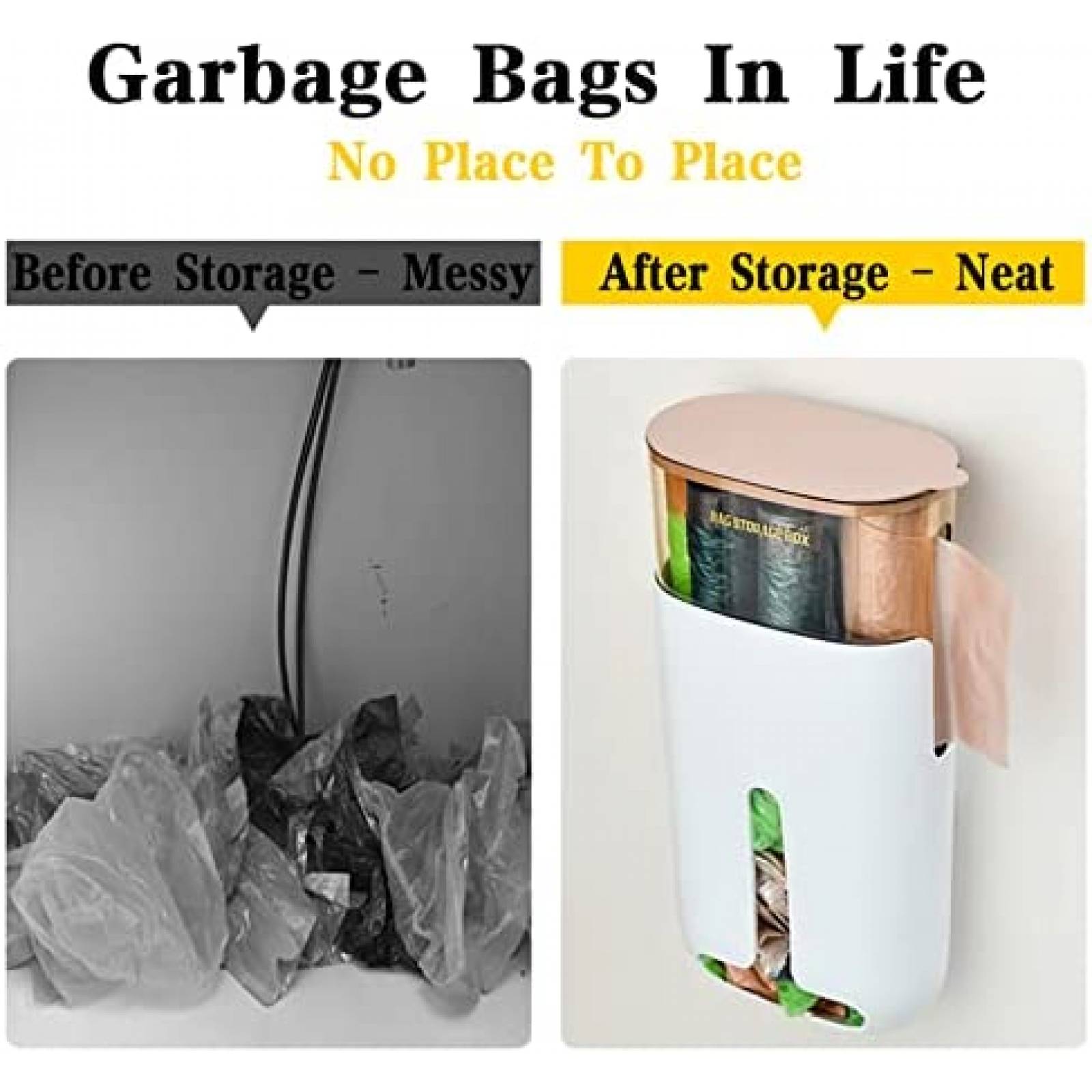 Soporte De Bolsa de Plastico Generic Para Pared -Blanco