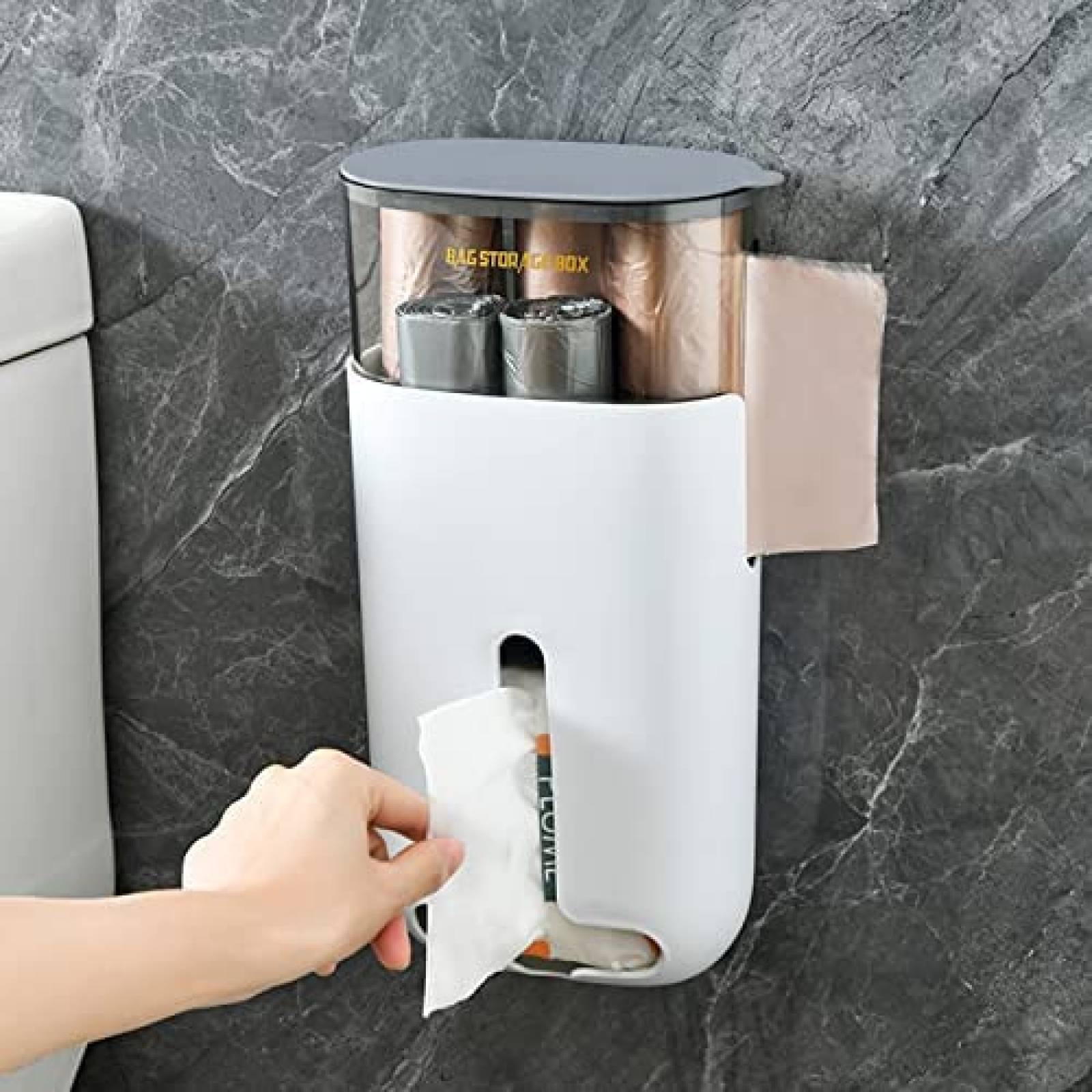 Soporte De Bolsa de Plastico Generic Para Pared -Blanco