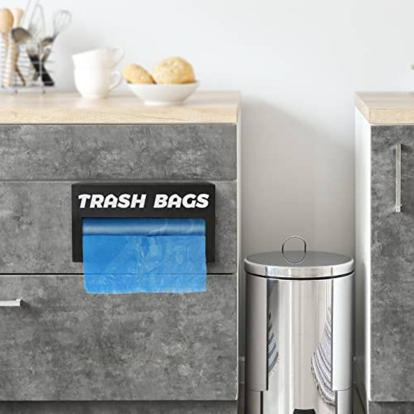 Dispensador De Bolsas De Basura Vootou Con Soporte -Negro