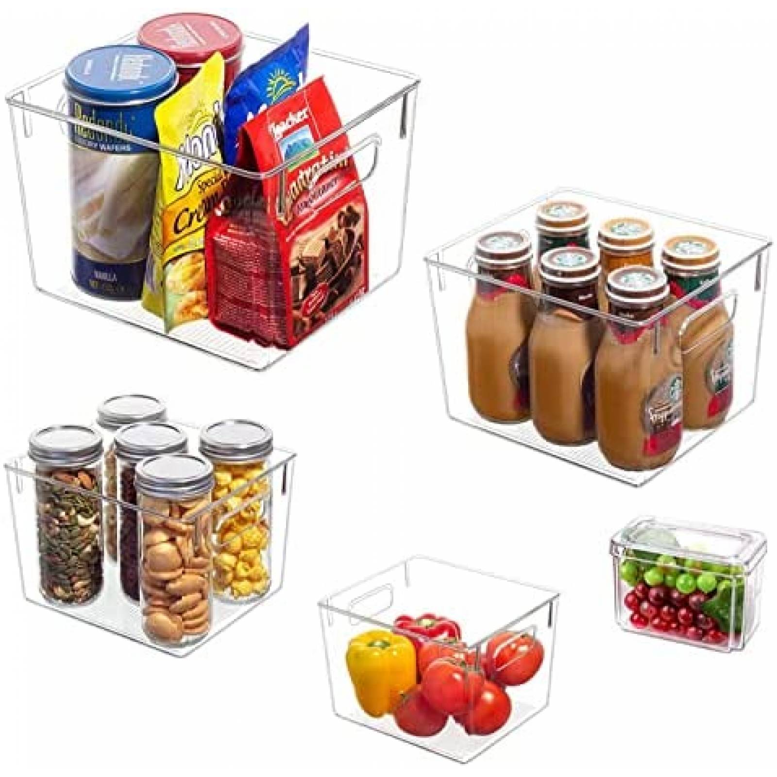 Organizadores De Alimentos ACIGI 5 Piezas Cestas -Blanco