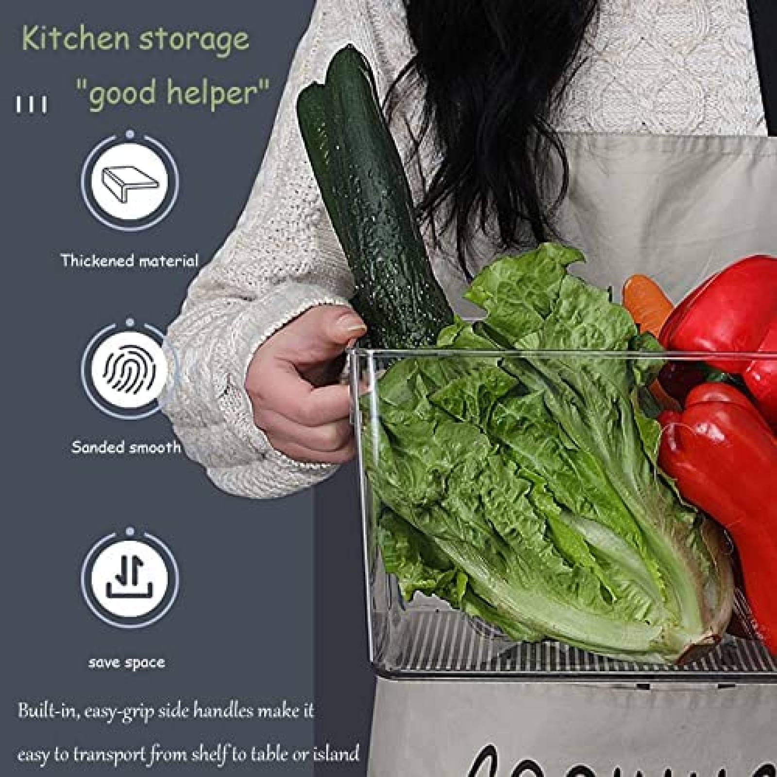 Organizadores De Alimentos ACIGI 5 Piezas Cestas -Blanco