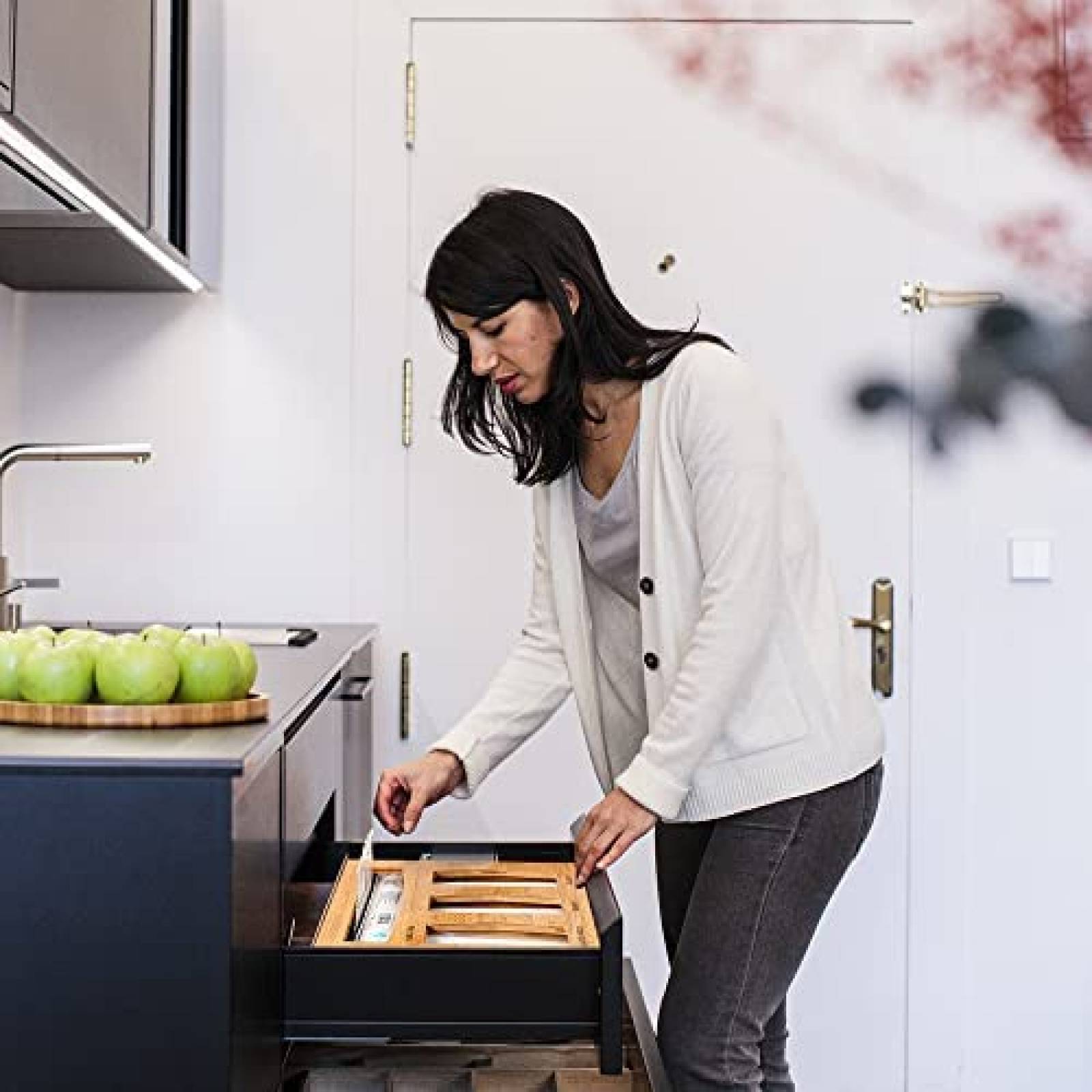 Organizador De Bolsas Ziplock WimWam Bamboo Dispensador Cafe