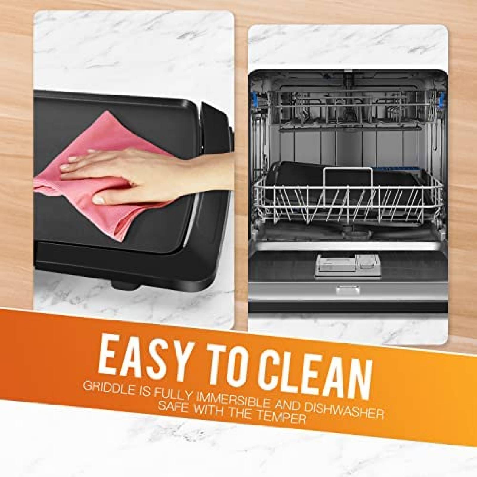 Parrilla Electrica Aigostar 20" x 10" Antiadherente 1500W