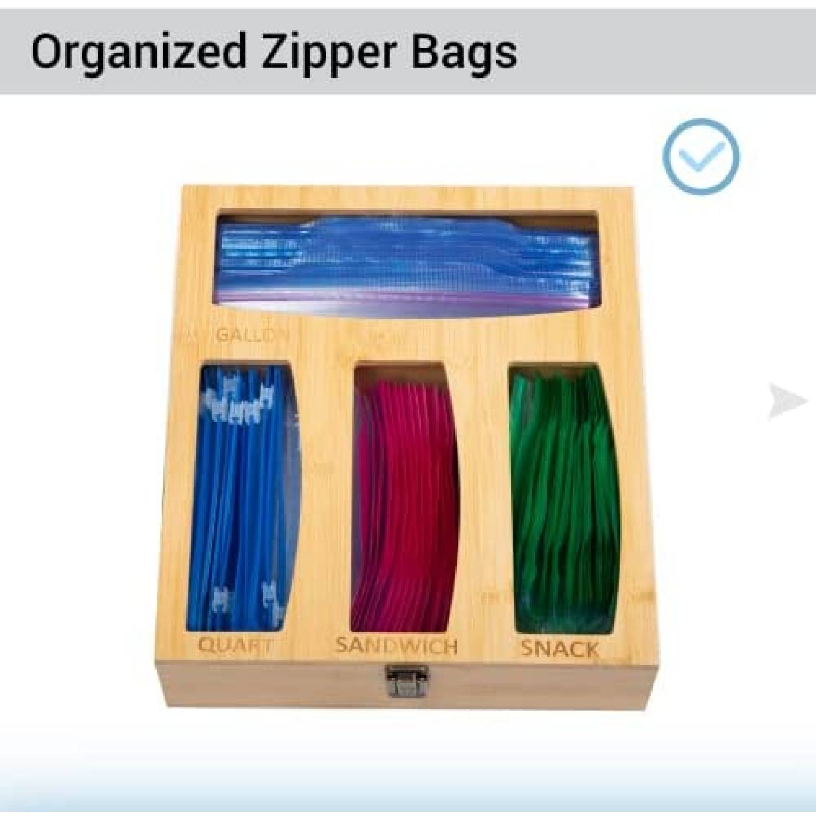 Organizador De Bolsas Ziplock HOLY TRADE Bamboo Dispensador