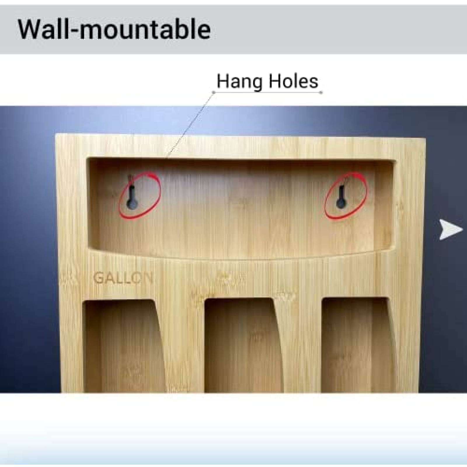 Organizador De Bolsas Ziplock HOLY TRADE Bamboo Dispensador