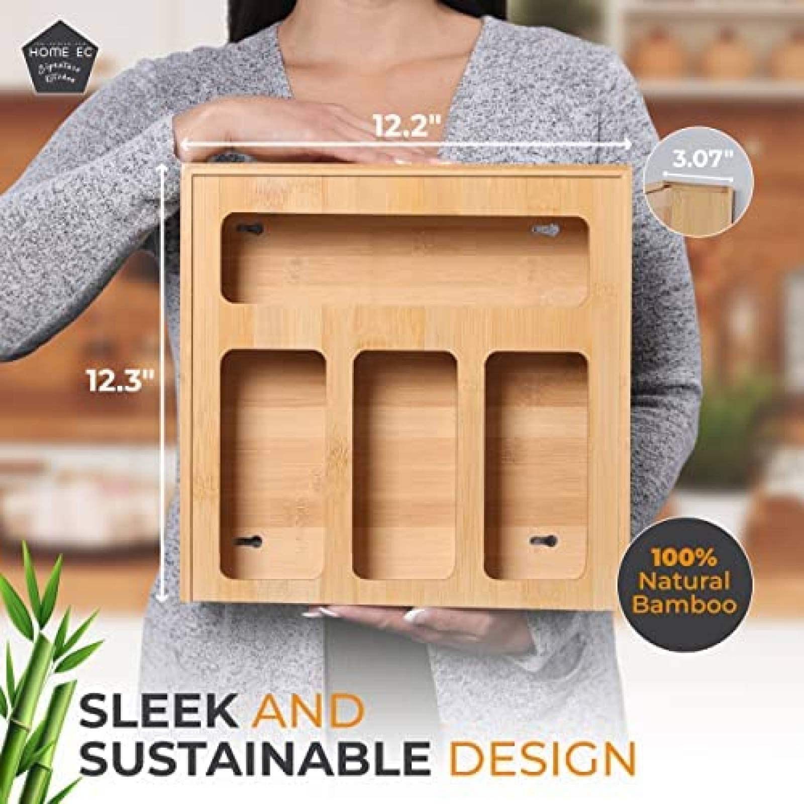 Organizador de Bolsas de Plastico HOME EC Para Cajon -Cafe