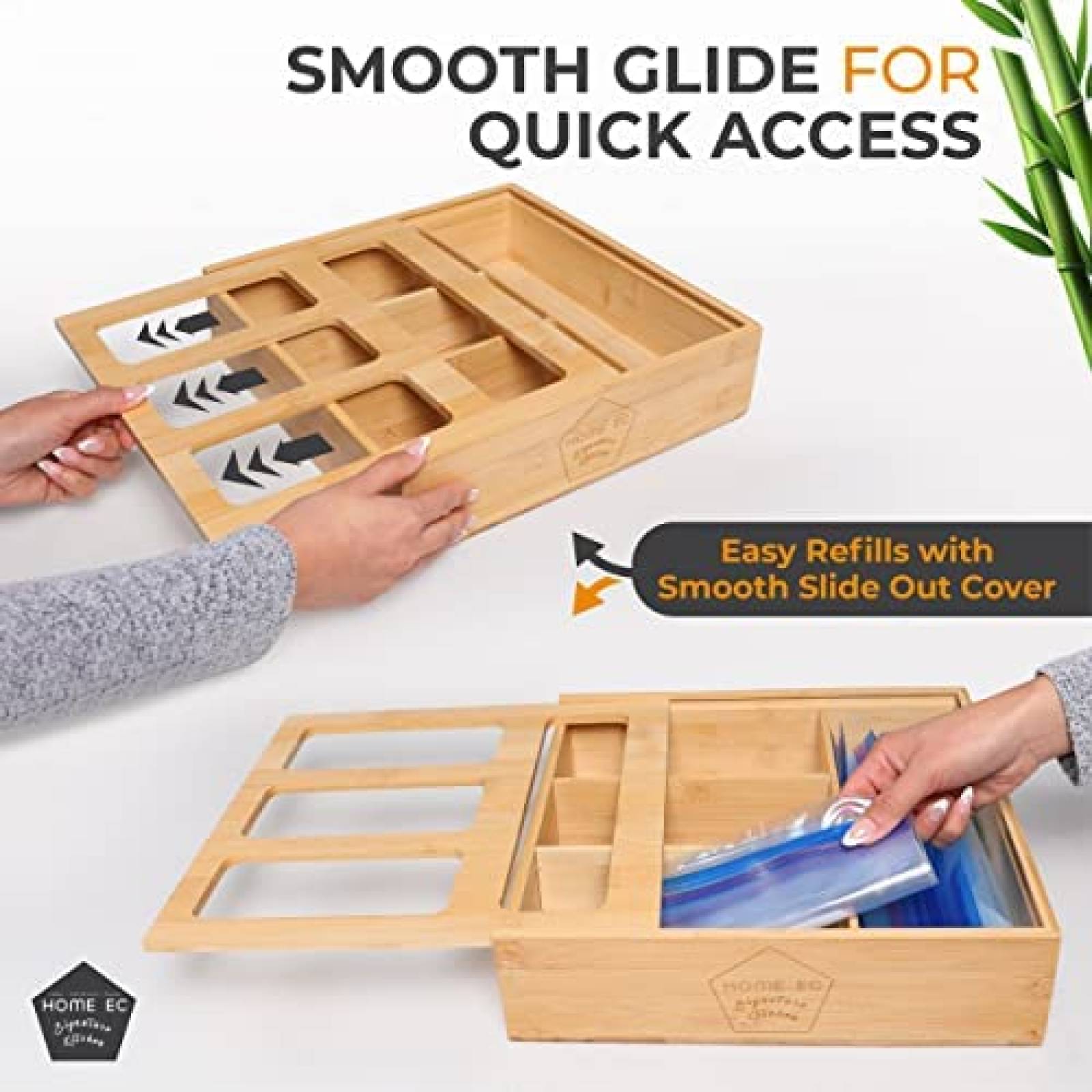 Organizador de Bolsas de Plastico HOME EC Para Cajon -Cafe