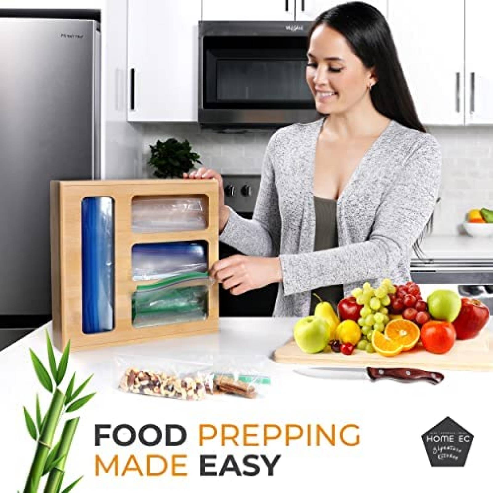 Organizador de Bolsas de Plastico HOME EC Para Cajon -Cafe